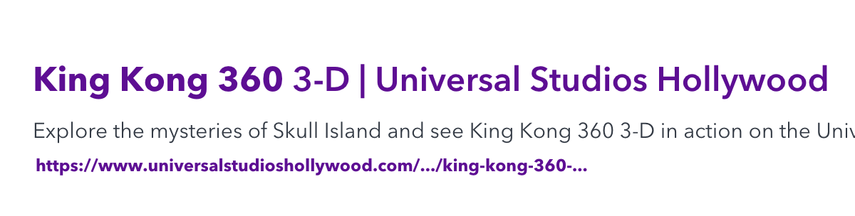 King Kong 360 3-D Removes 3-D at Universal Studios Hollywood