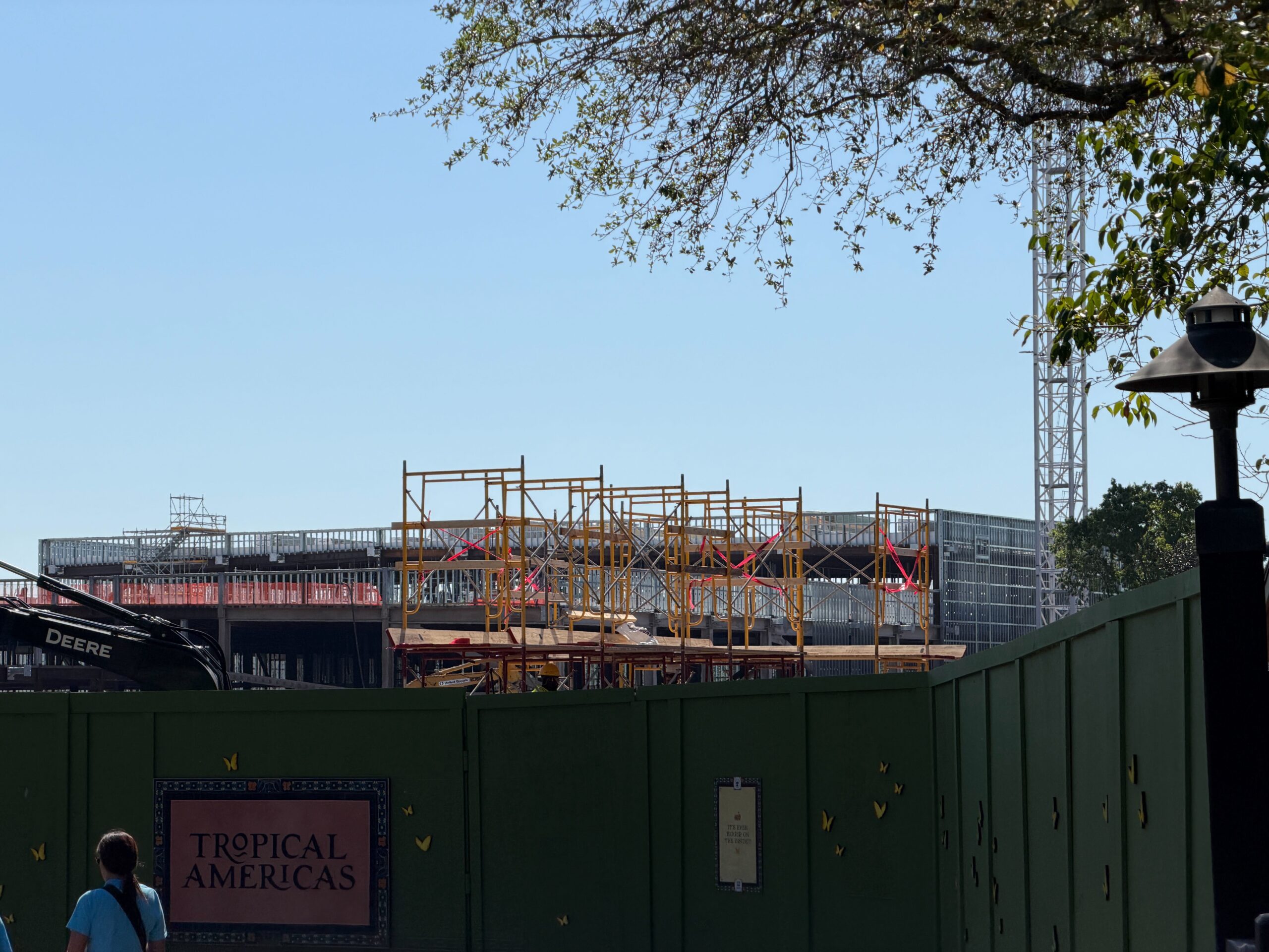 Scaffolding Up Near Tropical Americas Carousel Site at Disney’s Animal Kingdom