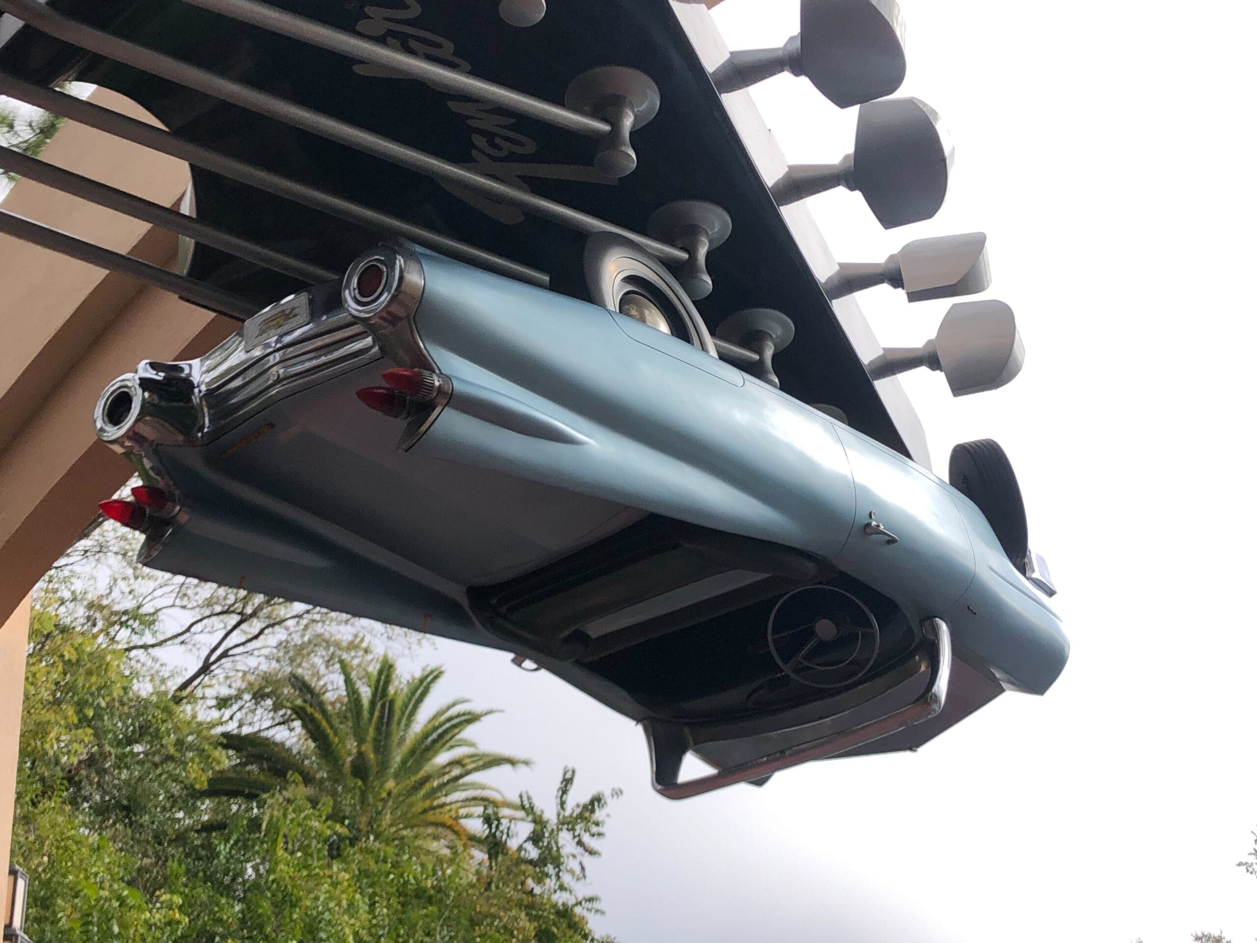 Work has already begun on the upside down car that is displayed at the entrance of Rock 'n' Roller Coaster Starring The Muppets at Disney's Hollywood Studios.