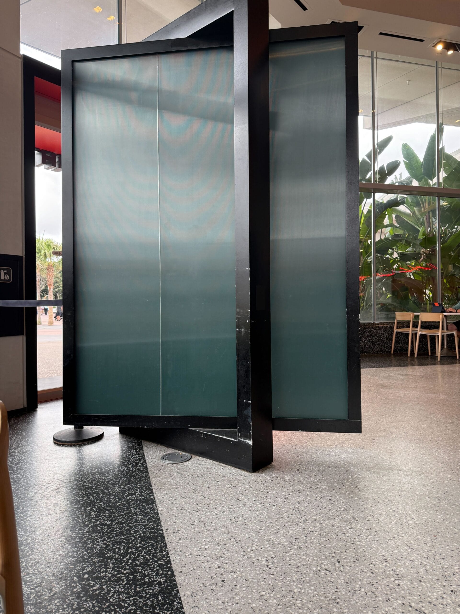 Damaged Connections Eatery Sign, Dirty Decorations in The Land at EPCOT