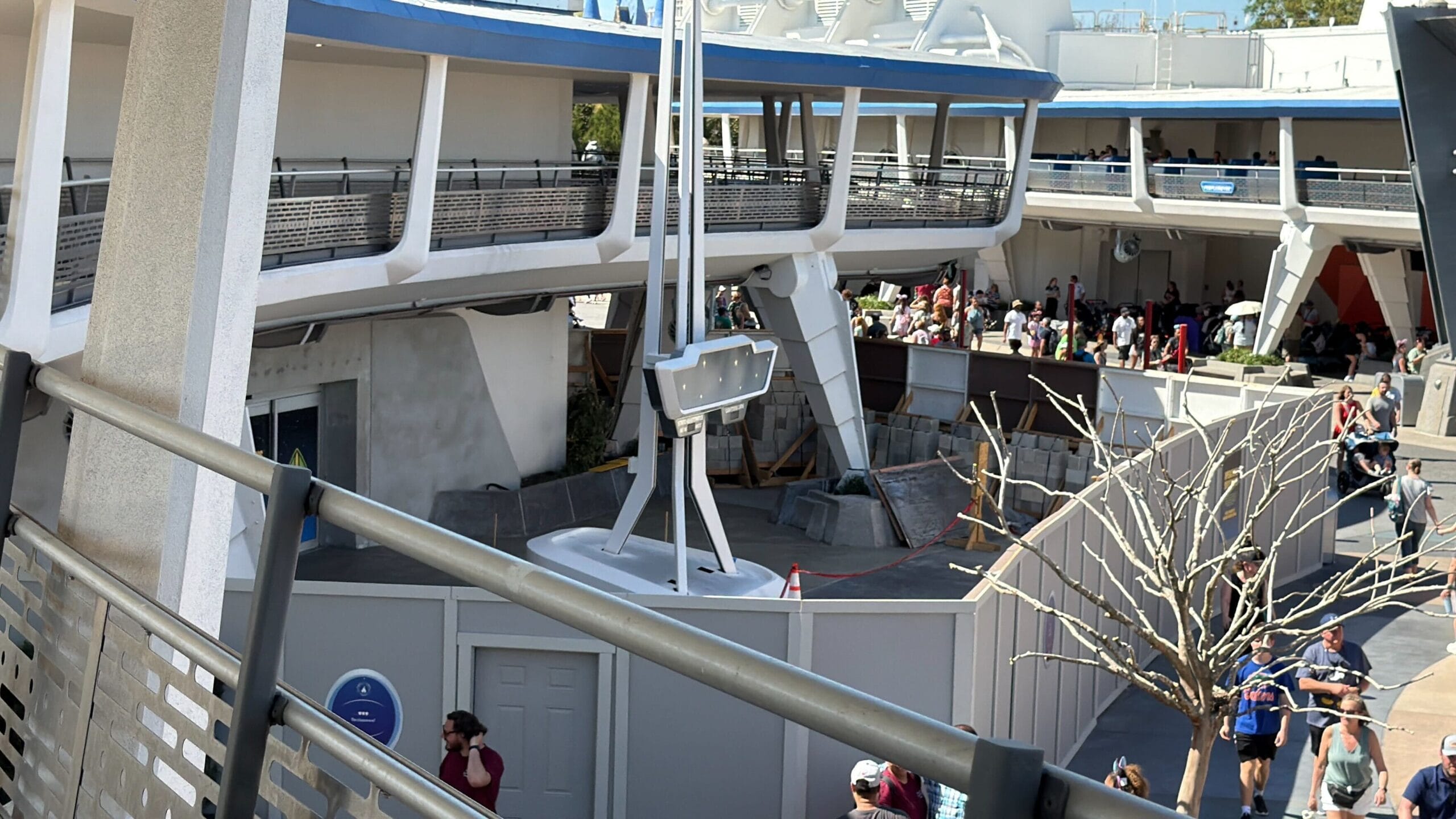 Buzz Lightyear’s Space Ranger Spin Entrance Concrete Completed, Archway Cleaned Up