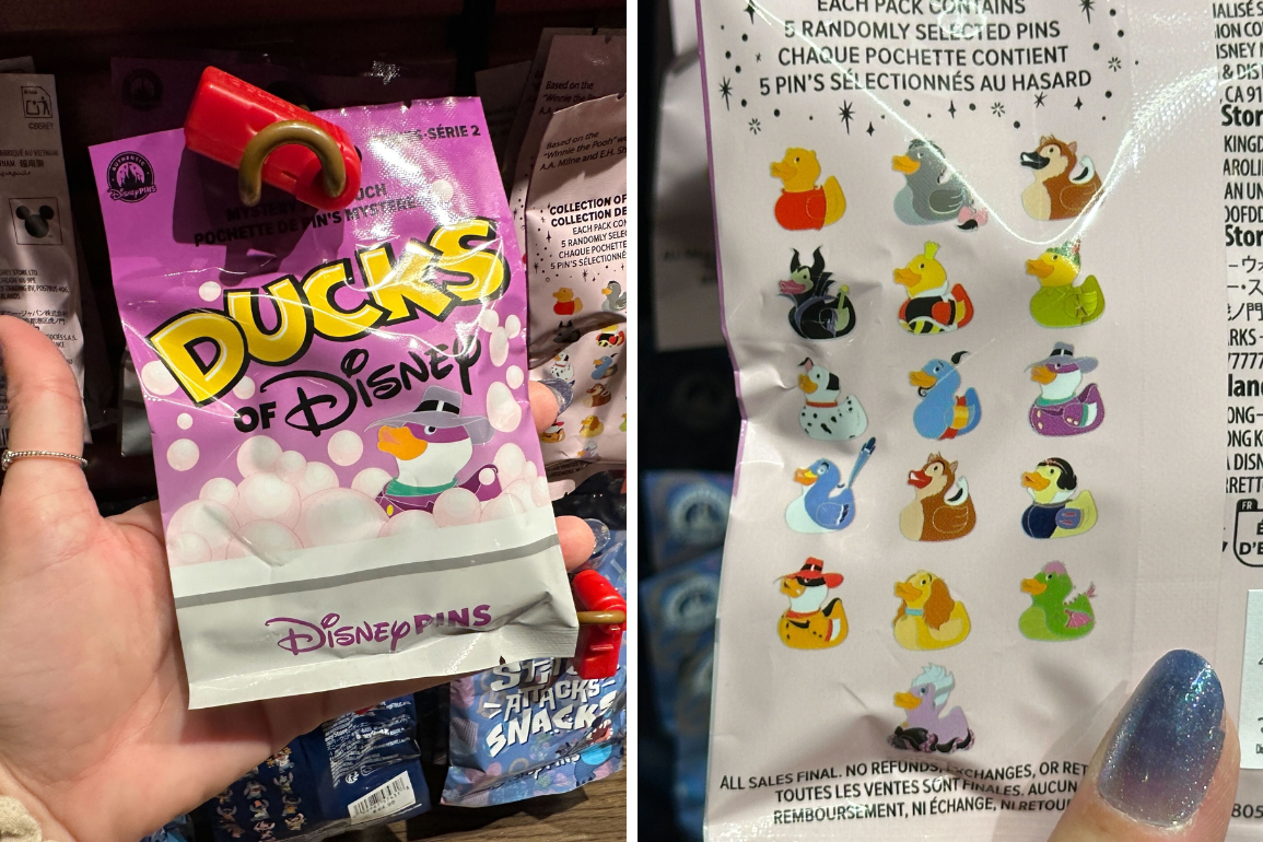 Second series of Ducks of Disney mystery pins now available at Walt Disney World.