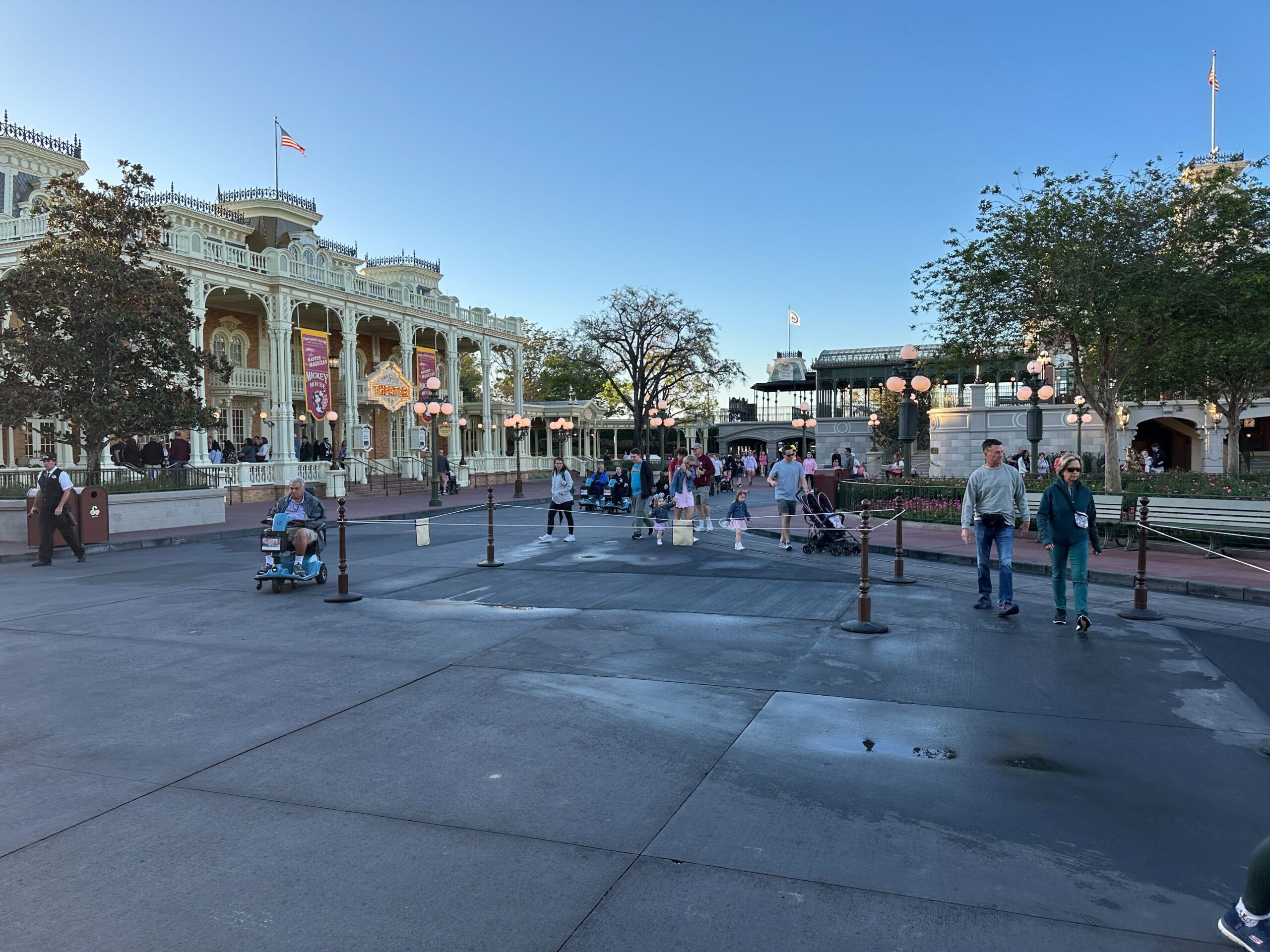 Several Portions of Main Street U.S.A. Roped Off, Concrete Refurbishment Happening at Magic Kingdom