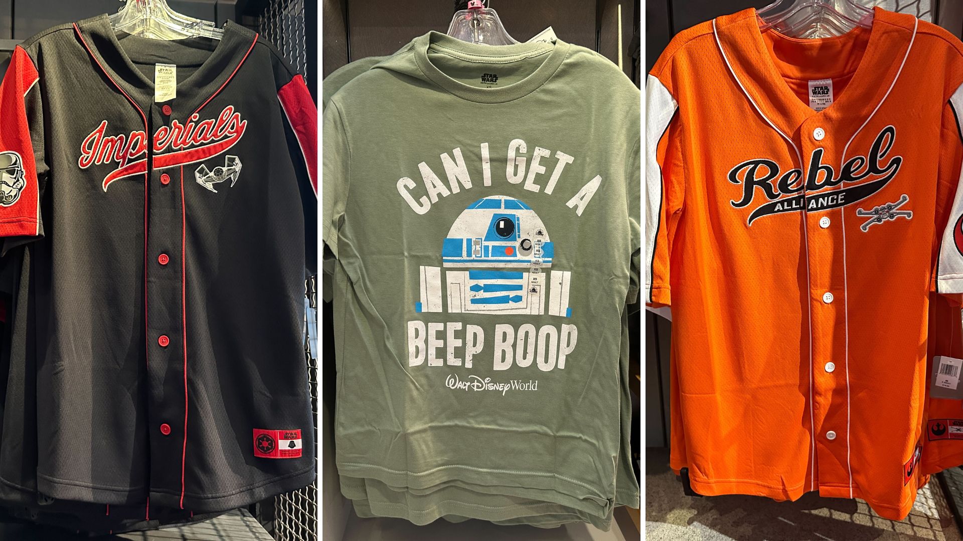 R2-D2 T-Shirt and 'Star Wars' Baseball Jerseys at Walt Disney World
