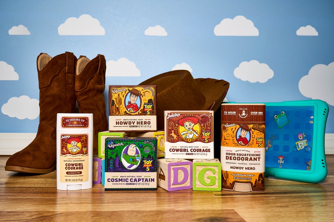 Woody, Buzz Lightyear, and Jessie Star in New ‘Toy Story 5’ Dr. Squatch Collection