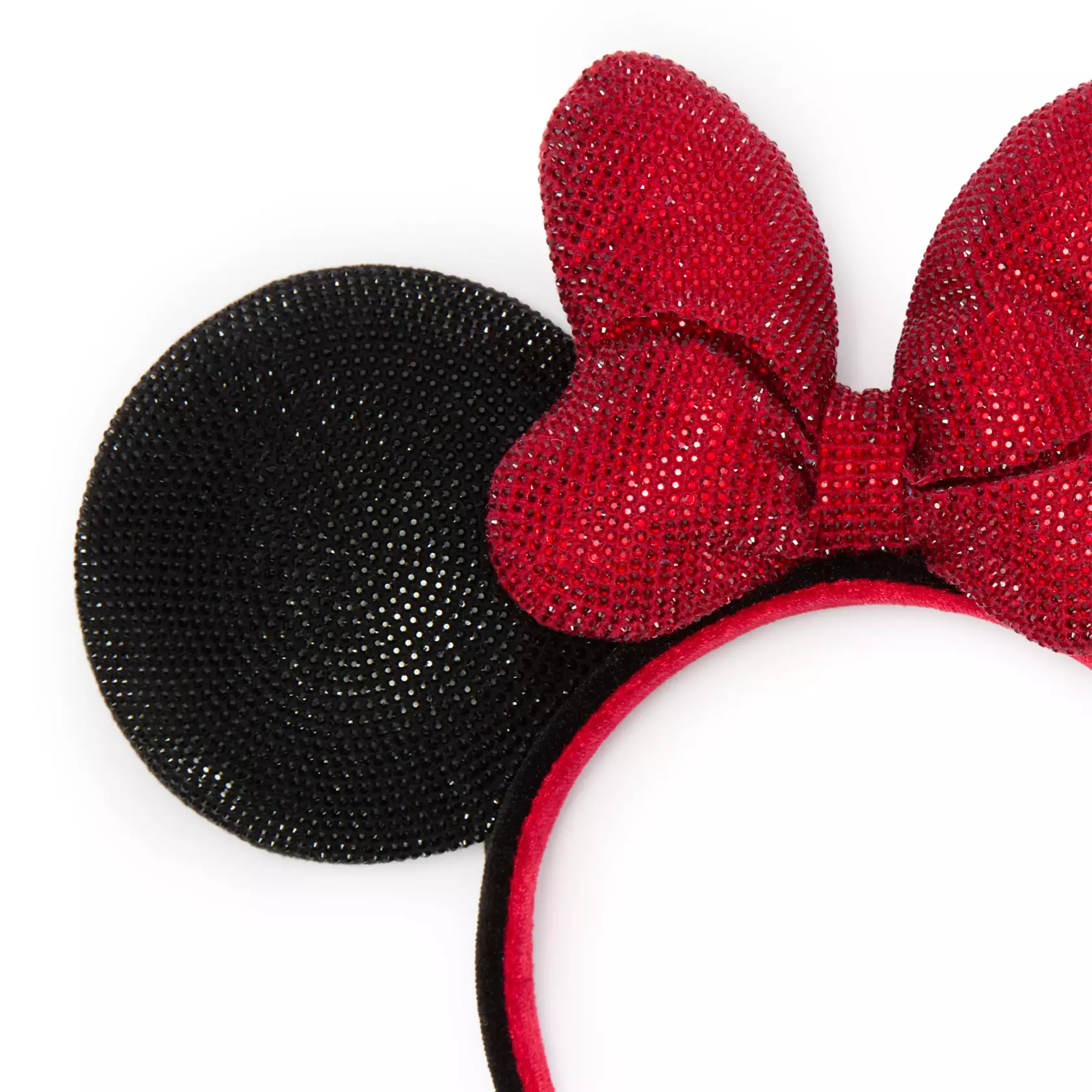 Minnie Mouse Sequined Ear Headband – Black and Red - $46.99