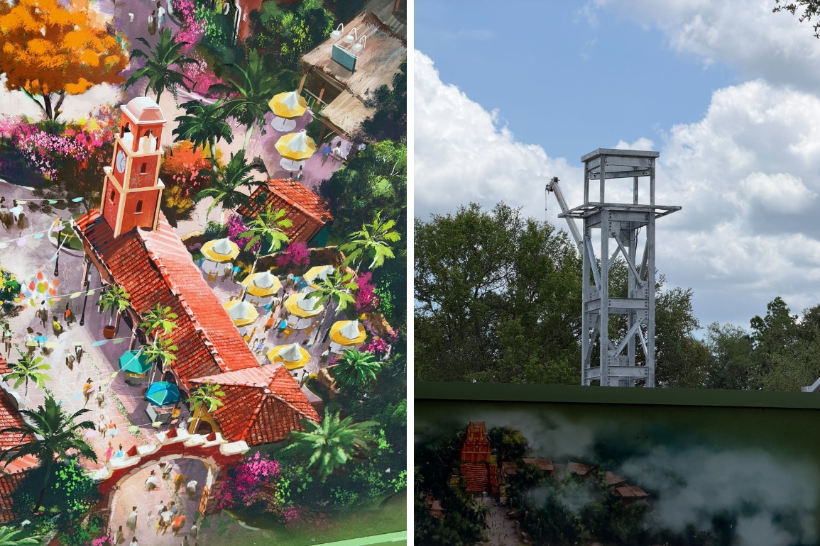 Clock Tower Goes Vertical & Roofwork Continues in Tropical Americas at Disney’s Animal Kingdom