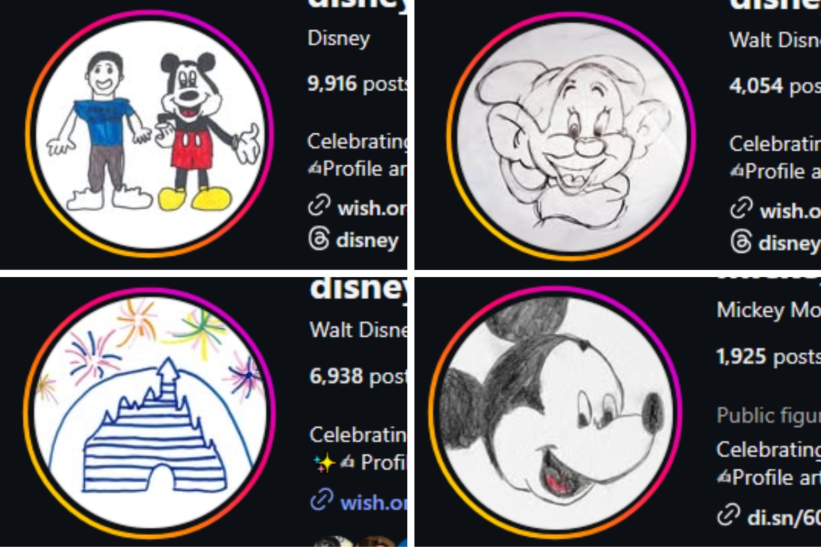 Disney Changes Official Social Media Profile Photos to Make-A-Wish Kid Artwork for Week of Wishes Initiative