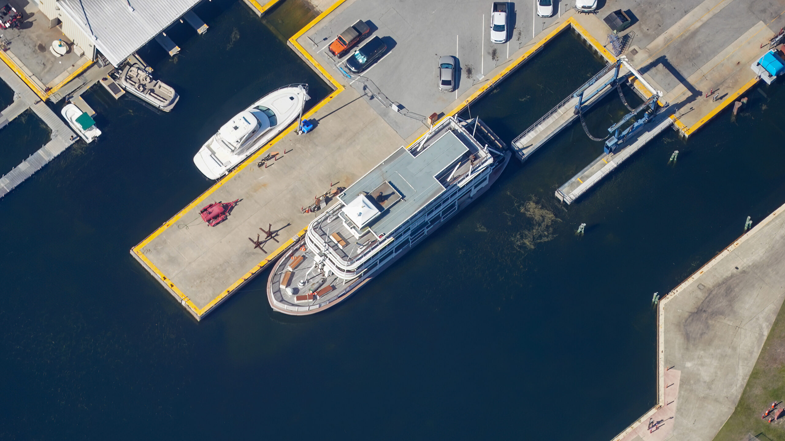 Liberty Belle Riverboat Still Afloat in Service Marina in Walt Disney World