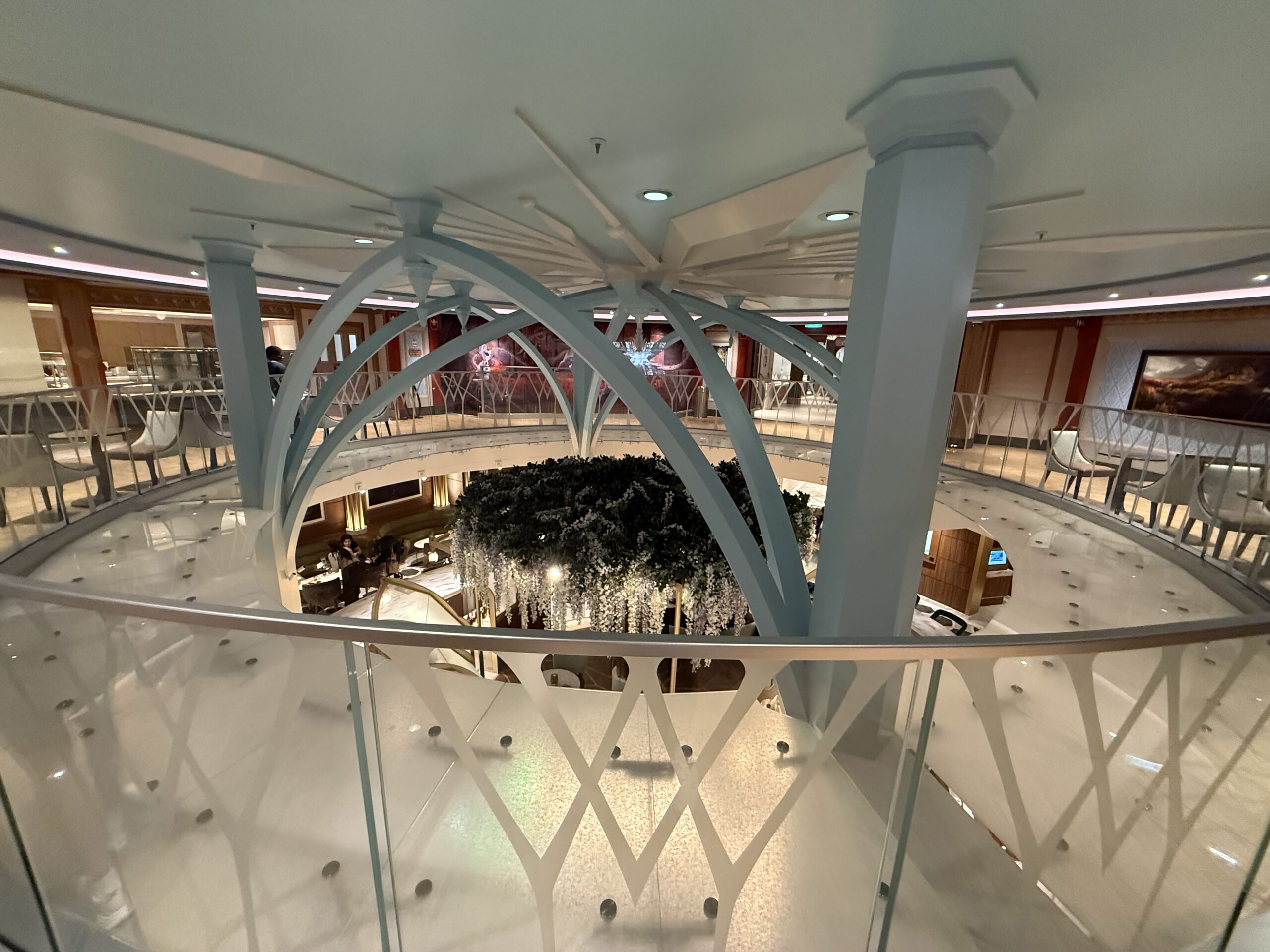 Olaf Frozen-themed dining room in Enchanted Summer restaurant on the Disney Adventure cruise ship