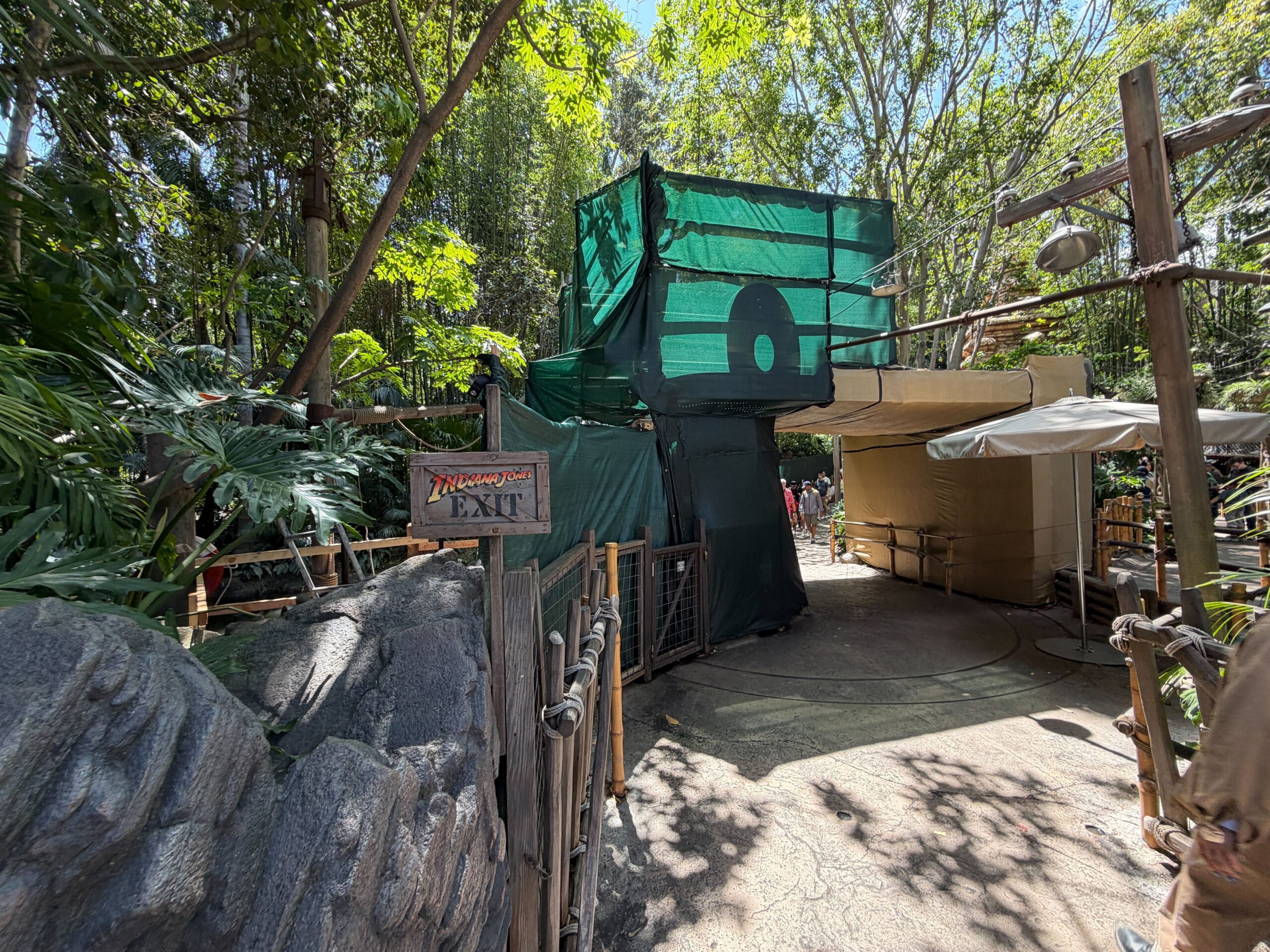 Scaffolding and Scrim Appear Around Indiana Jones Adventure in Disneyland