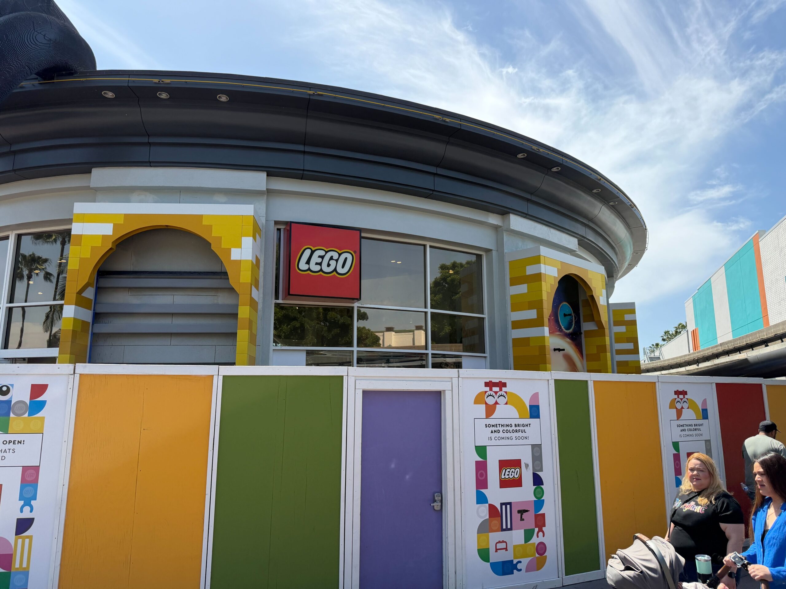 LEGO Store refurbishment at Downtown Disney in Disneyland, Frozen window now visible