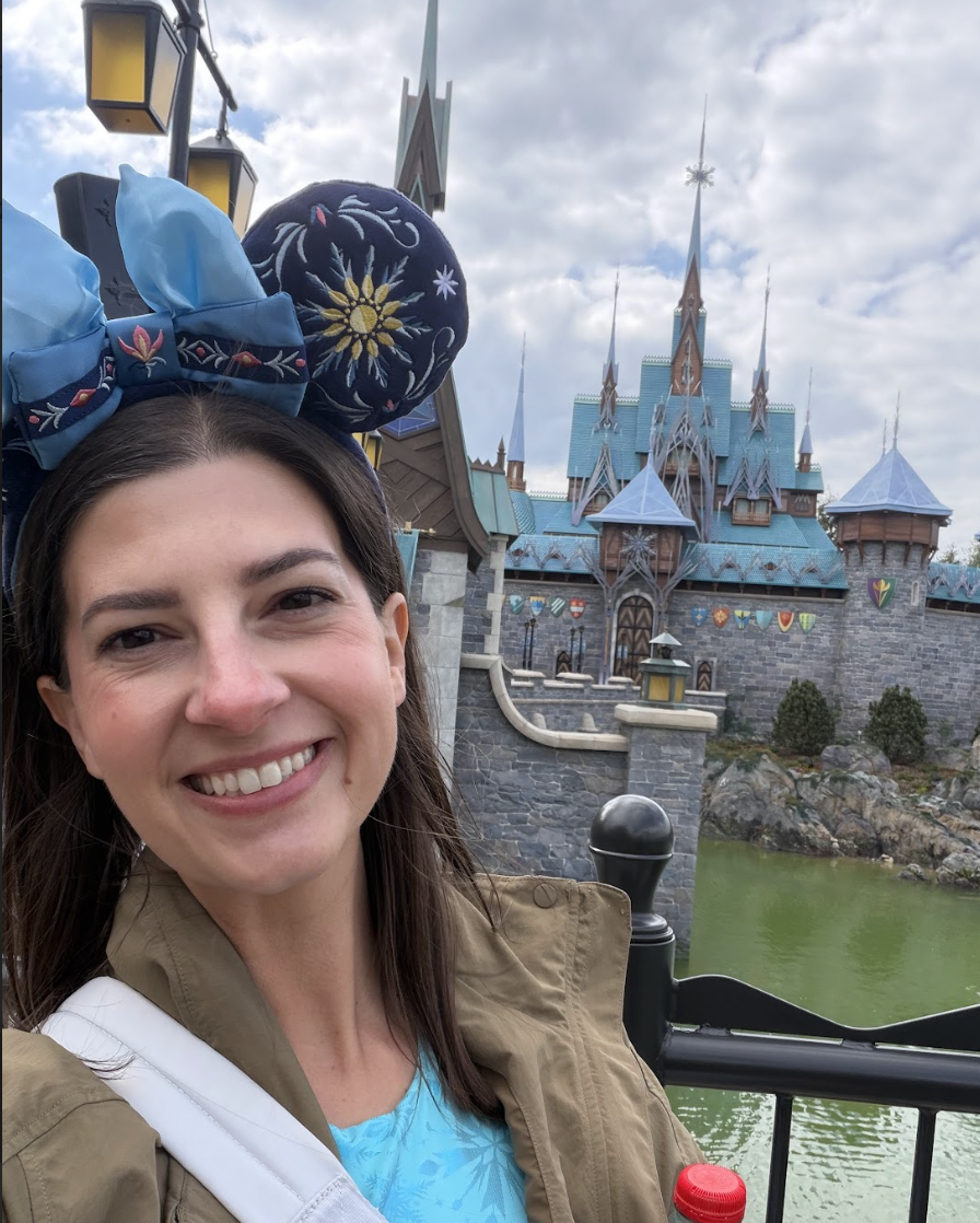 "I have a daughter who was four when the first Frozen film came out," she explained. "So, we have grown up with Frozen together." Rom went on to say that Disney made even walking up to Arendelle from afar an experience. "...the lead up to Arendelle really builds that anticipation and the beauty that you can see as you're walking down Adventure Way to get closer and closer to Arendelle." That excitement culminated in the moment Rom saw the "Friendship Fountain," frozen in ice by Elsa.