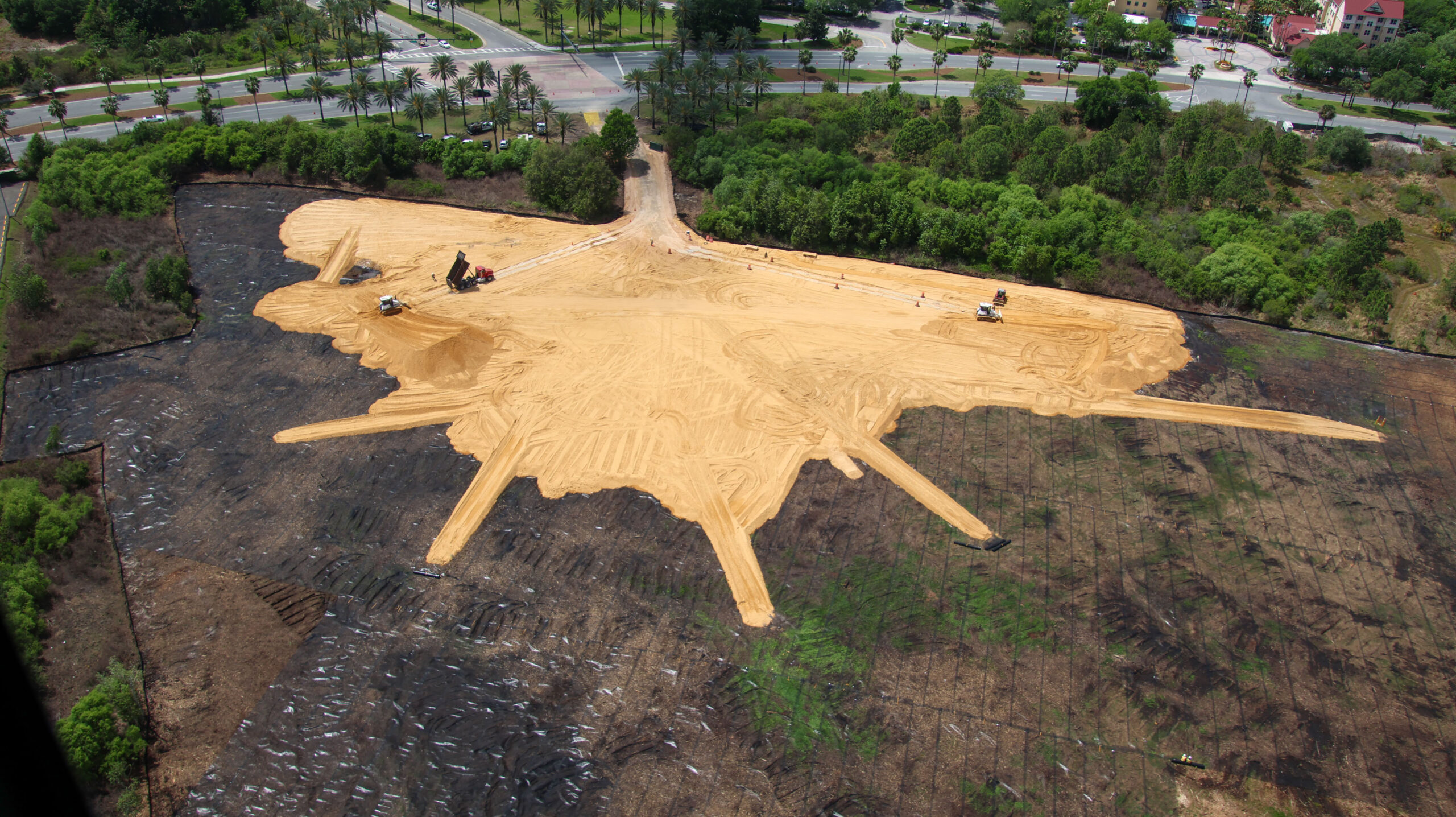 Aerial Photos Reveal the Start of Mass Grading on New Epic Universe Site