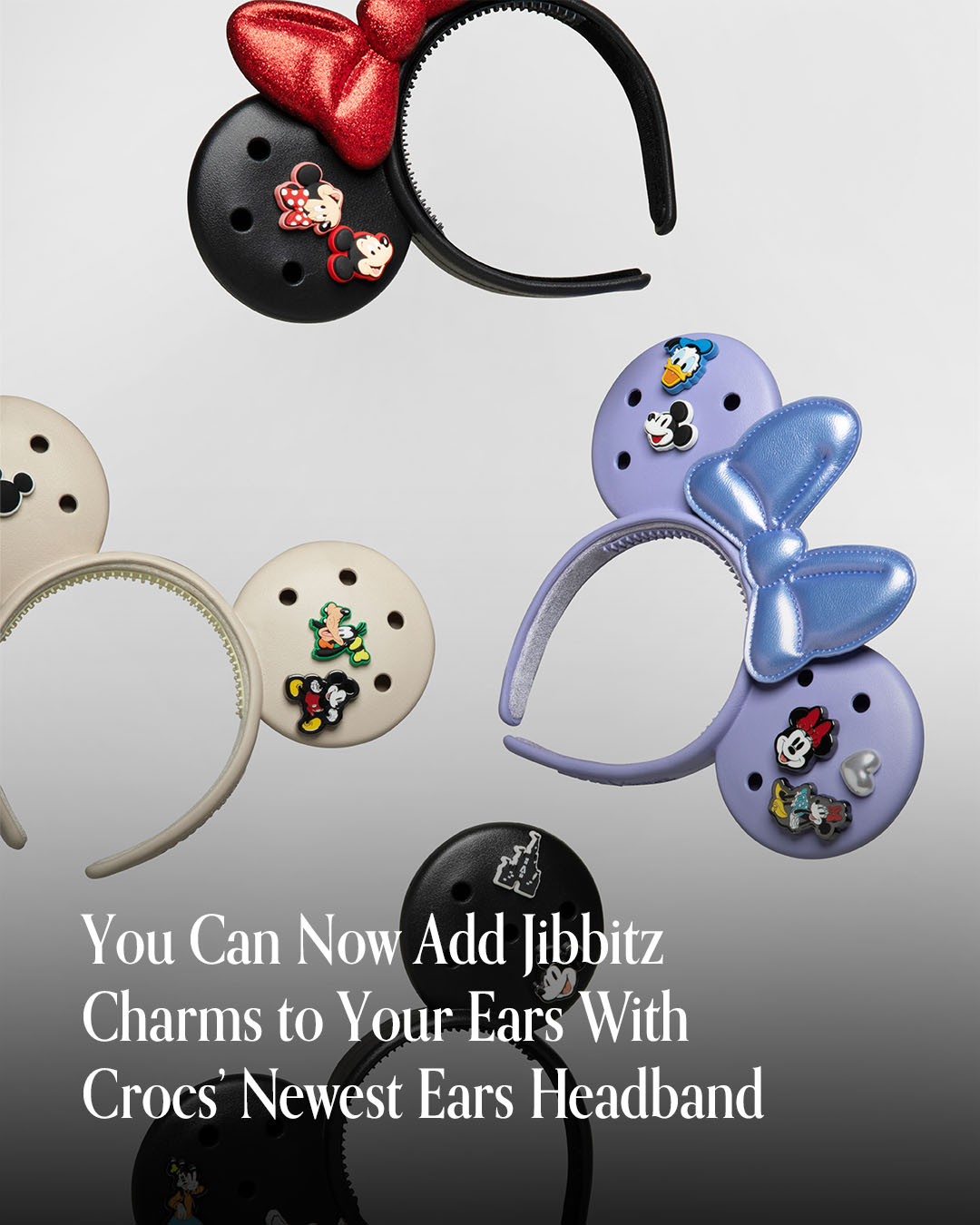 Crocs Launching Mickey & Minnie Ear Headbands with Jibbitz Charm Holes