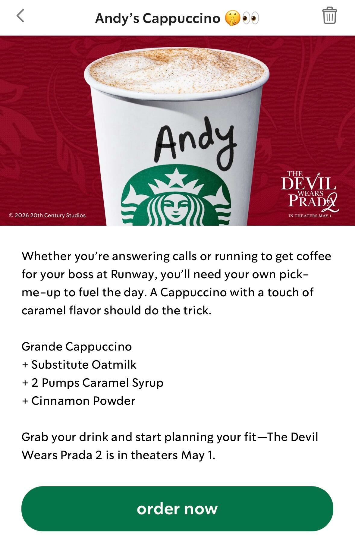 Andy's Cappuccino.