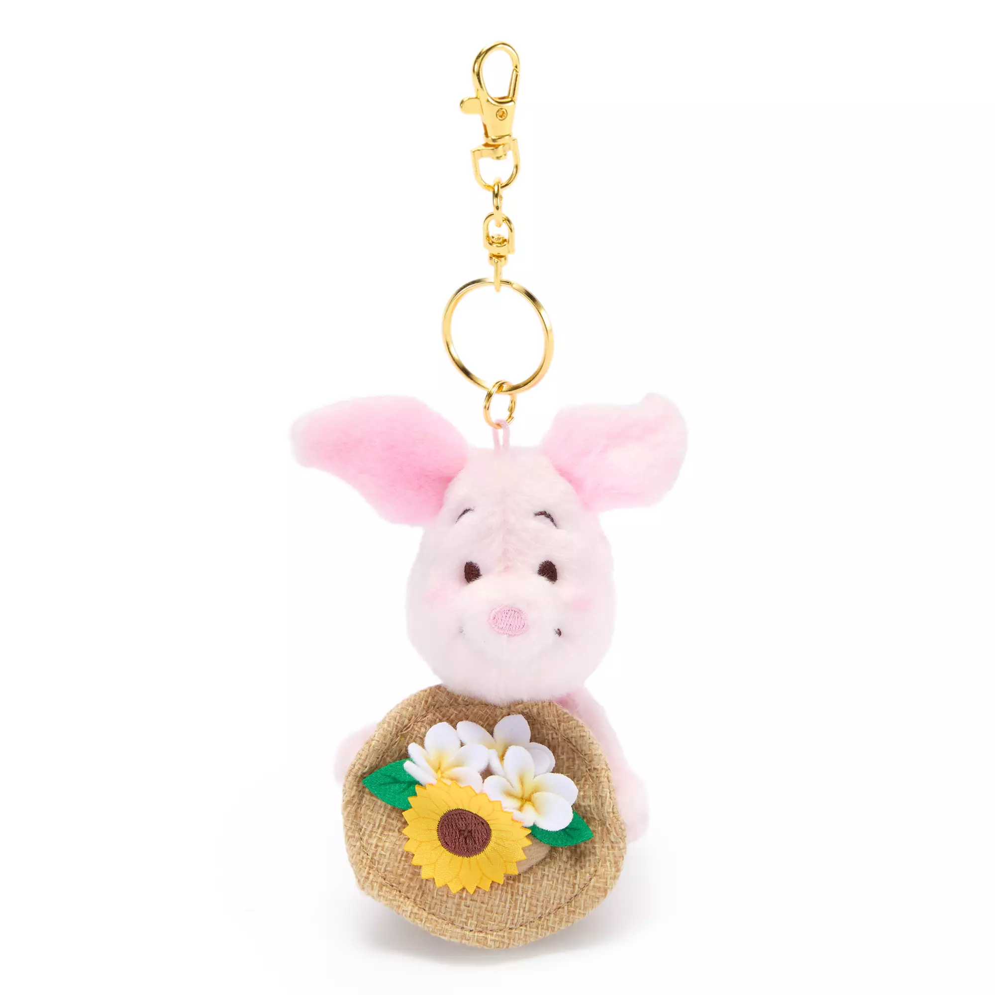 Front of Piglet Keychain 5" Summertime Plush.