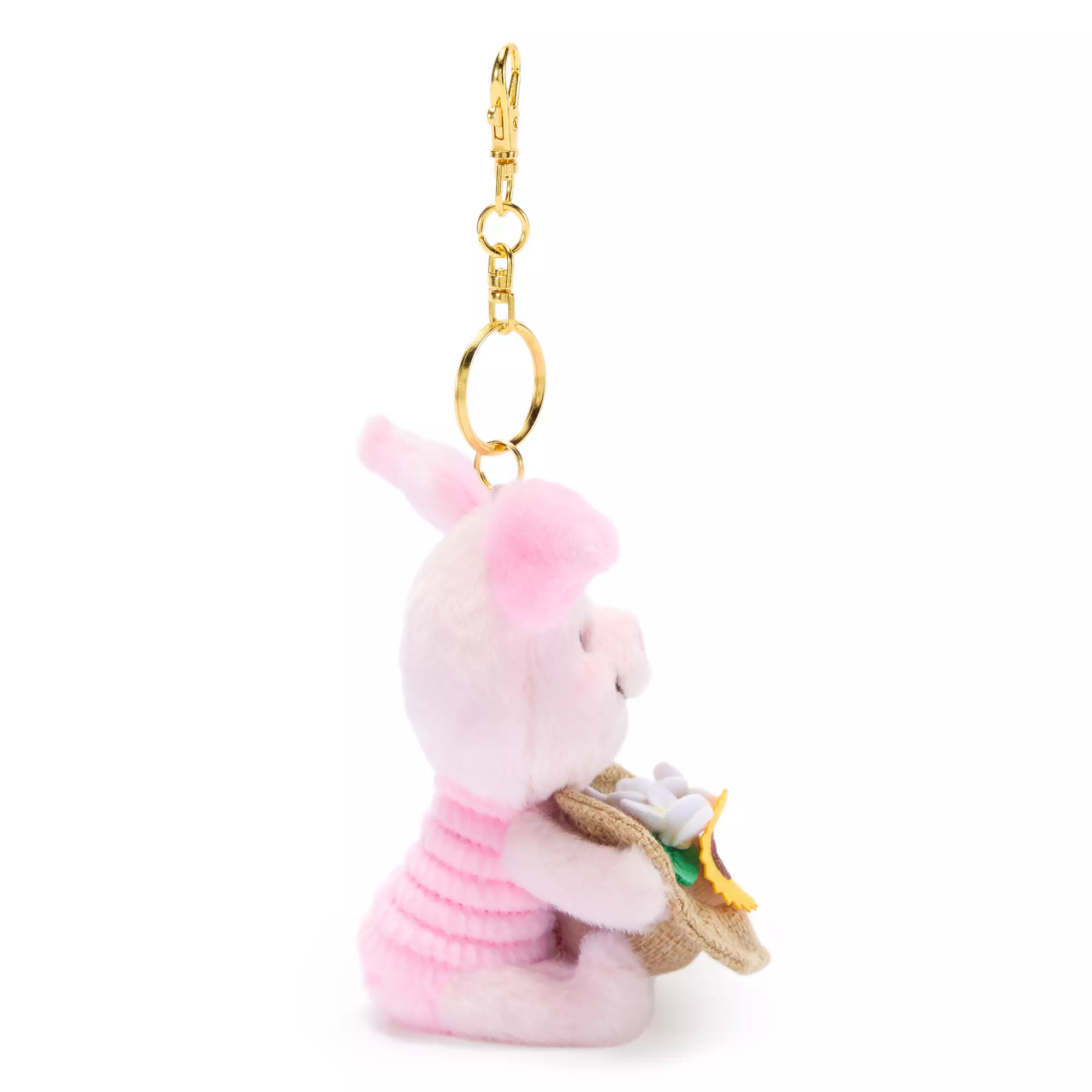 Side of Piglet Keychain 5" Summertime Plush.