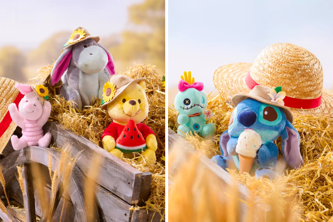 Disney Store Summertime Winnie the Pooh and Stitch Plush Now Available Online