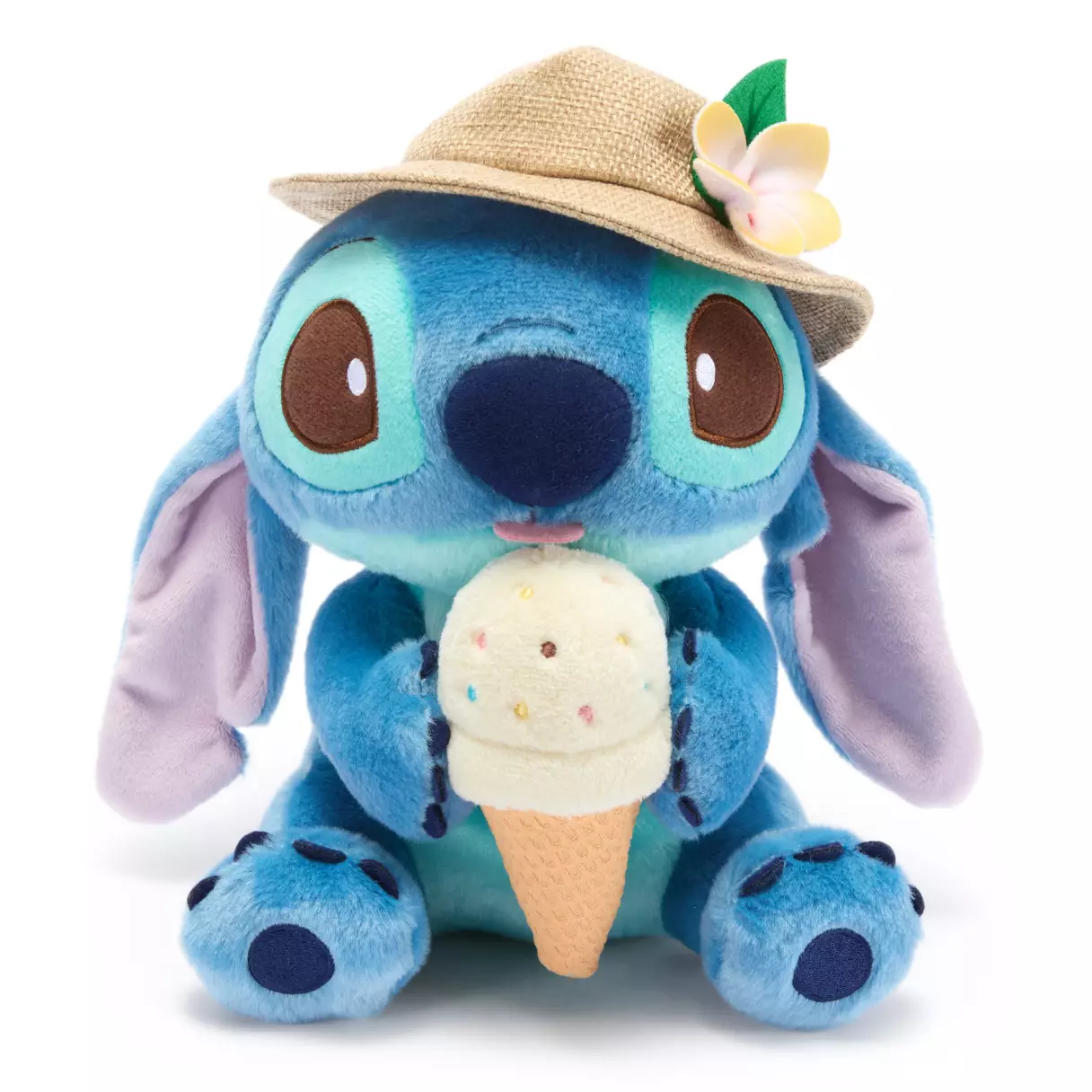 Front of Stitch 9" Summertime Plush.