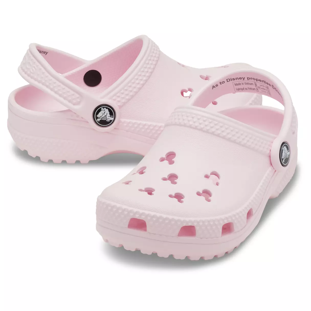 Pink Crocs Mickey Icon Kids' Clogs.