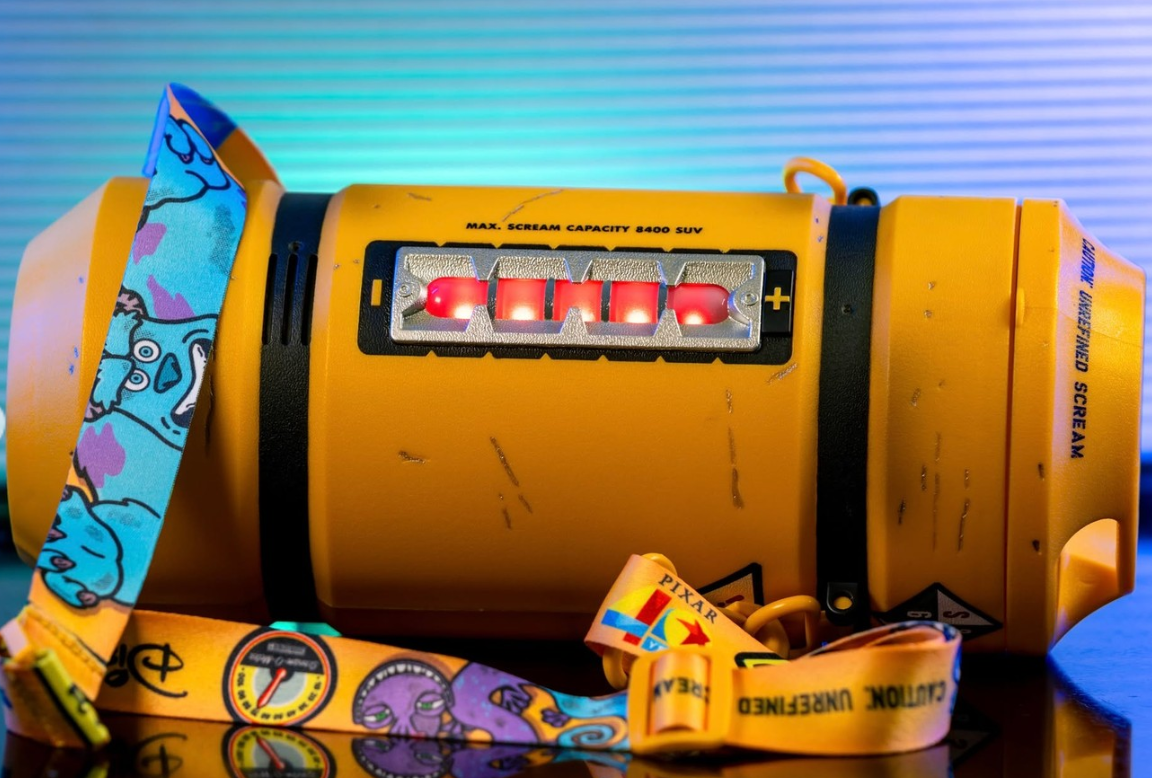 Monsters, Inc. Scream Canister popcorn bucket.