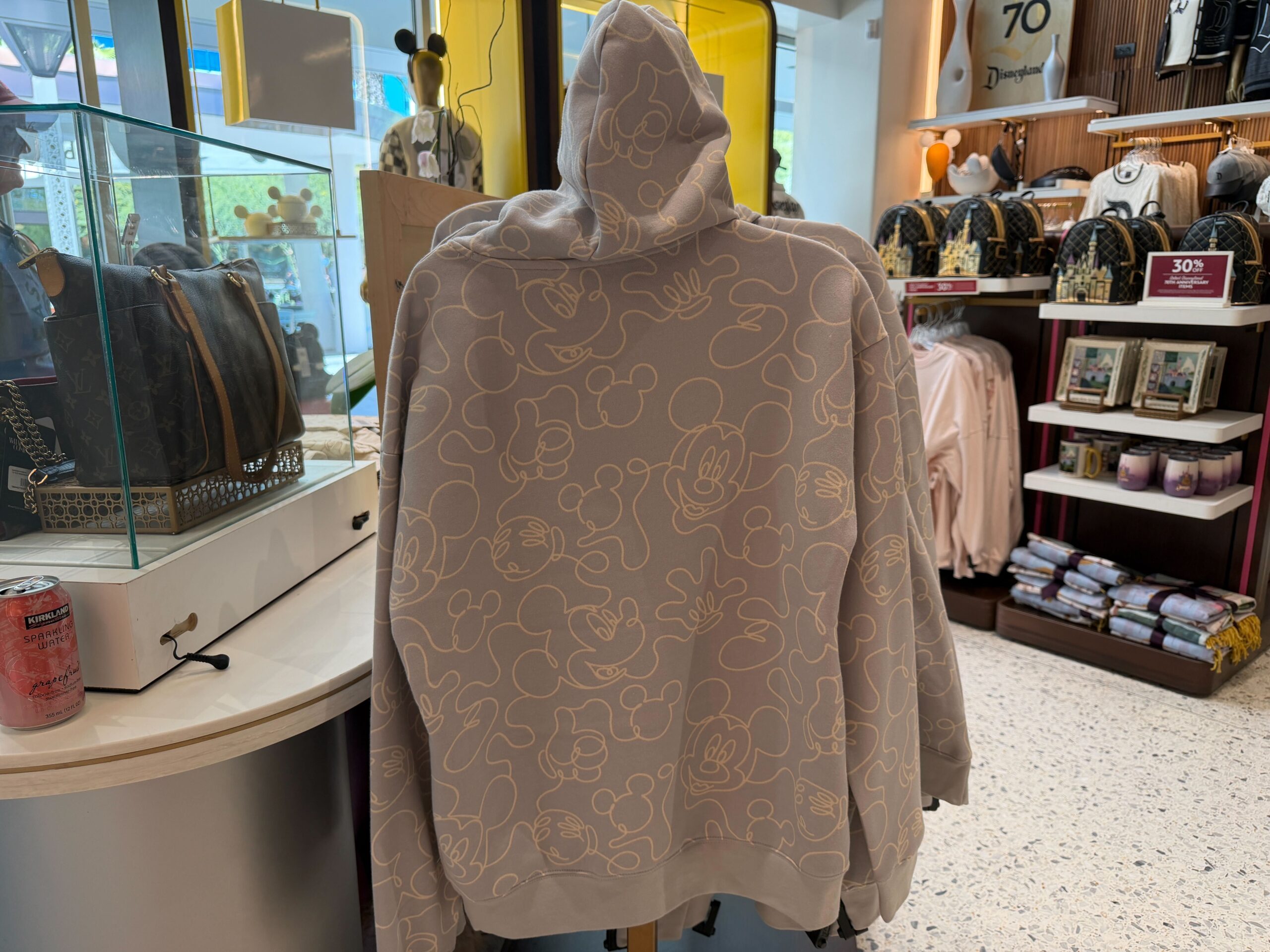 Back of Mickey Outline Hoodie.