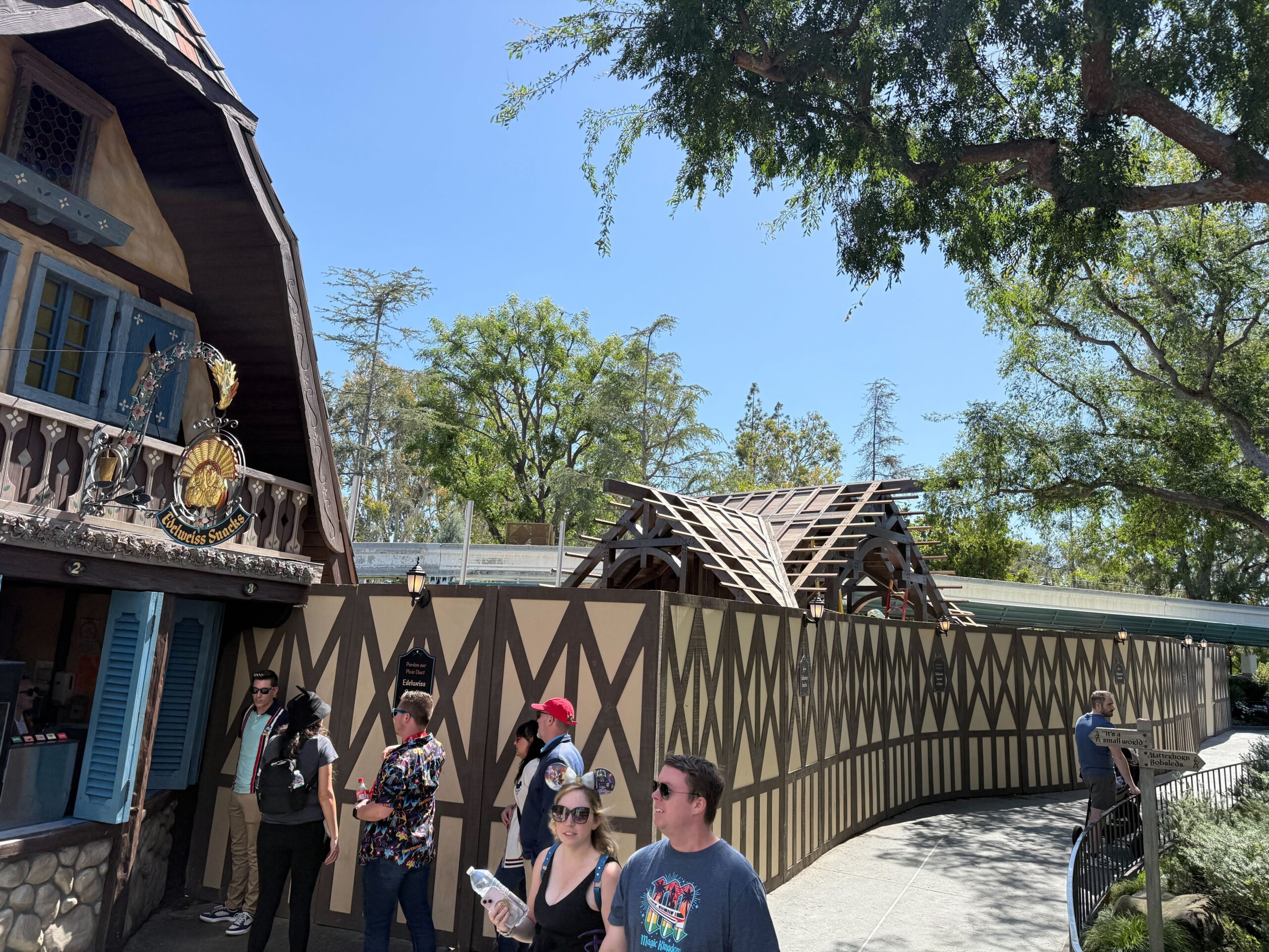 Mystery Structure Being Built Next to Edelweiss Snacks at Disneyland