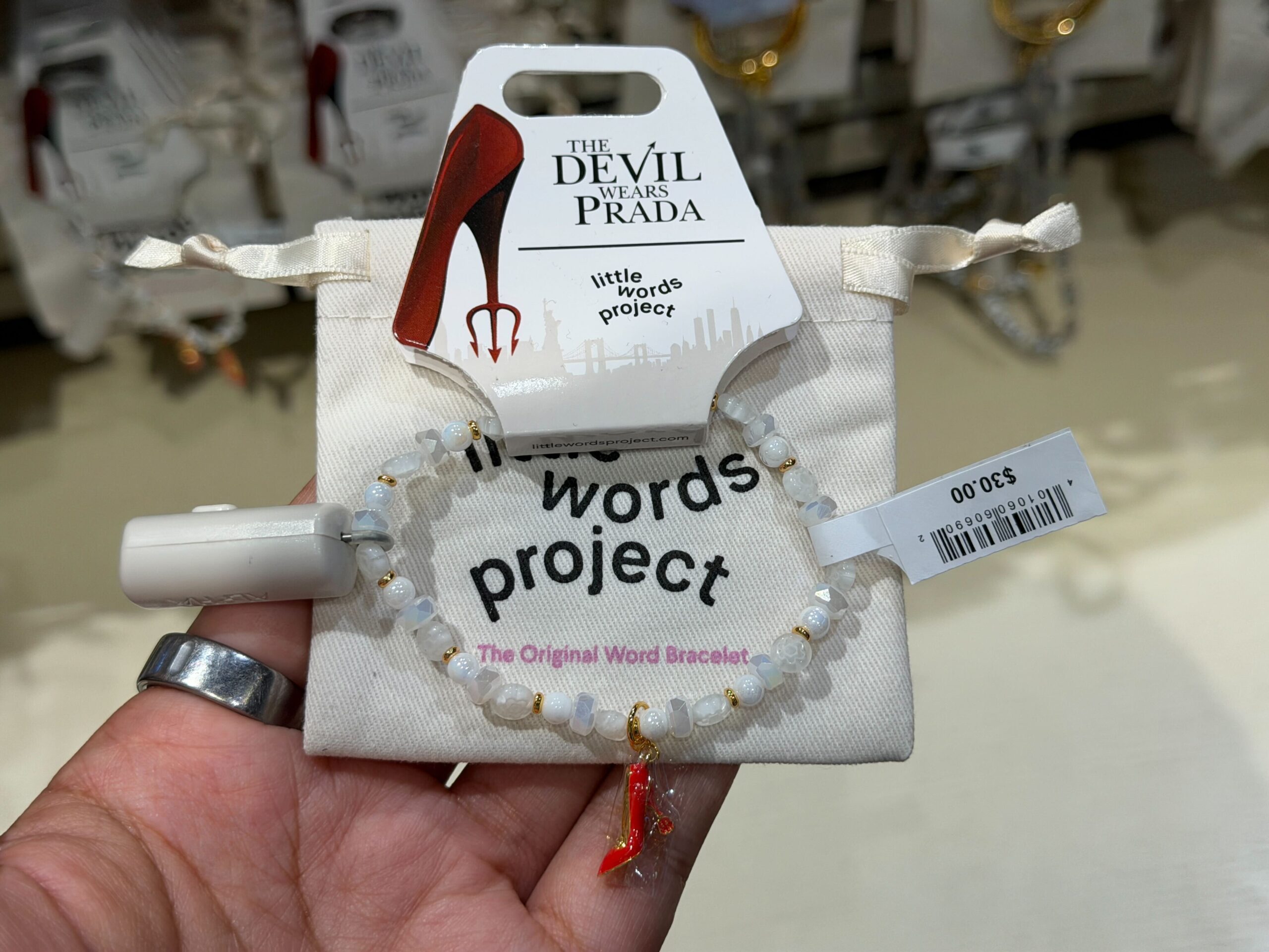 Red Heel Charm Bracelet.