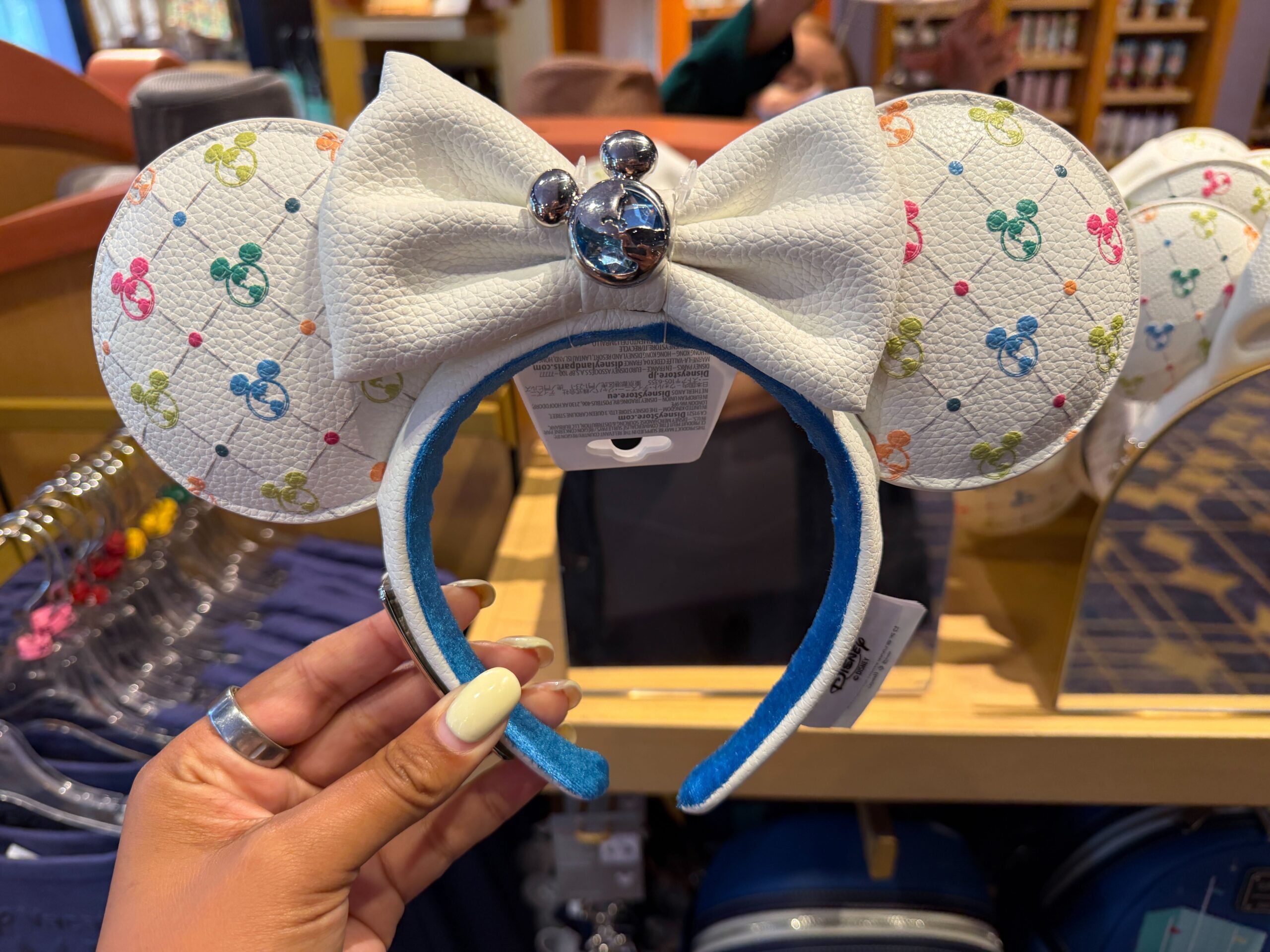 Mickey Globe-Patterned DVC Ear Headband at Disneyland Resort