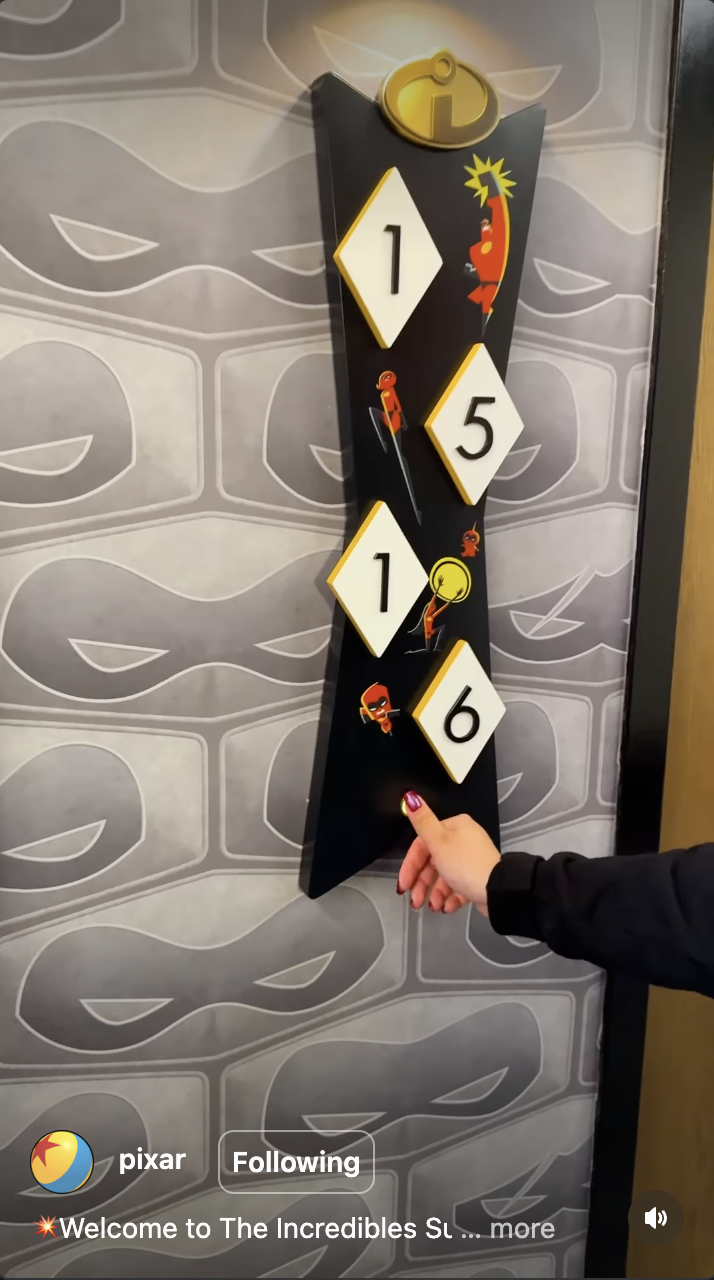 Incredibles Suite in Pixar Place Hotel in Disneyland Resort