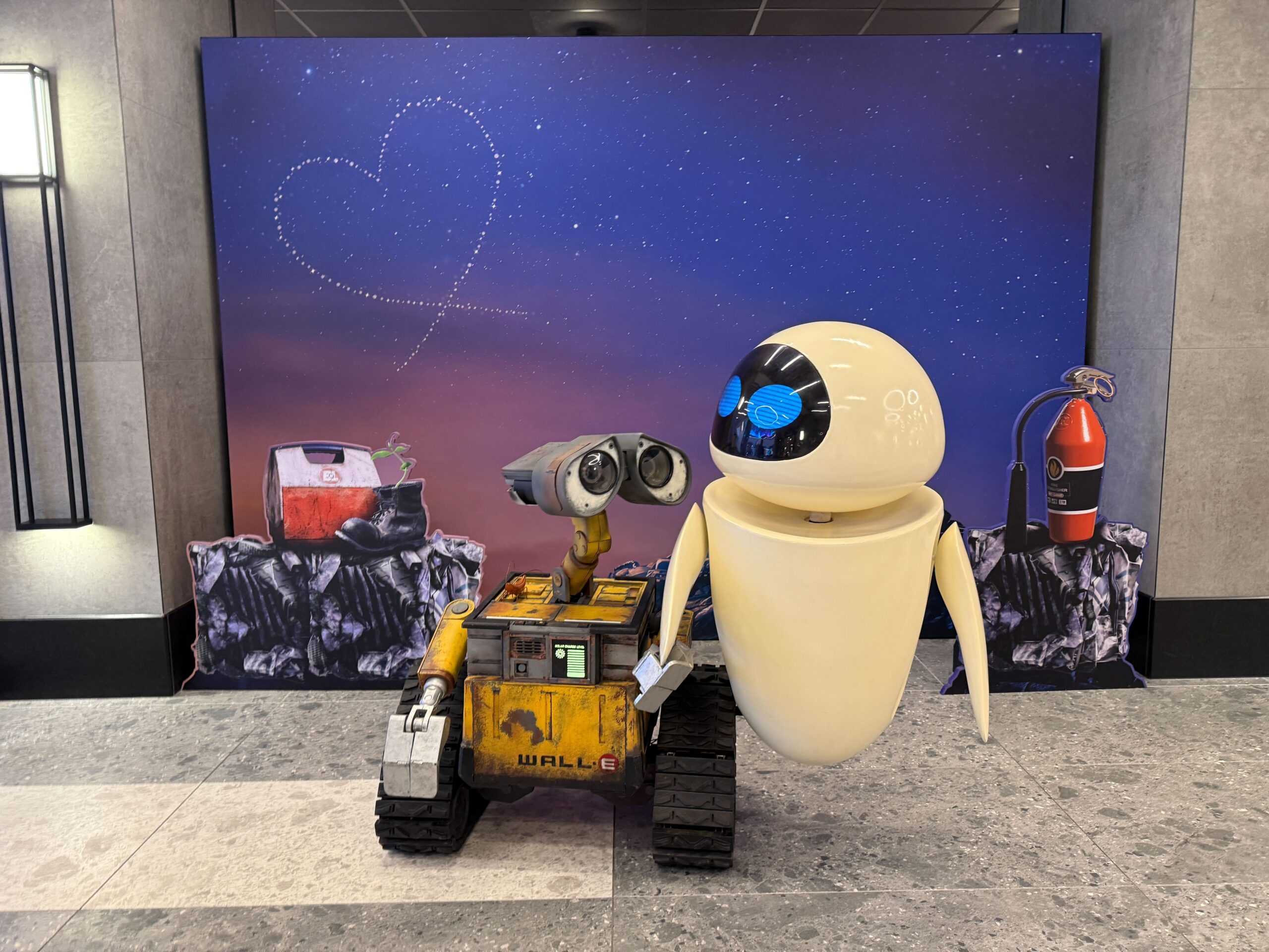 WALL-E and EVE meet and greet at Disneyland.