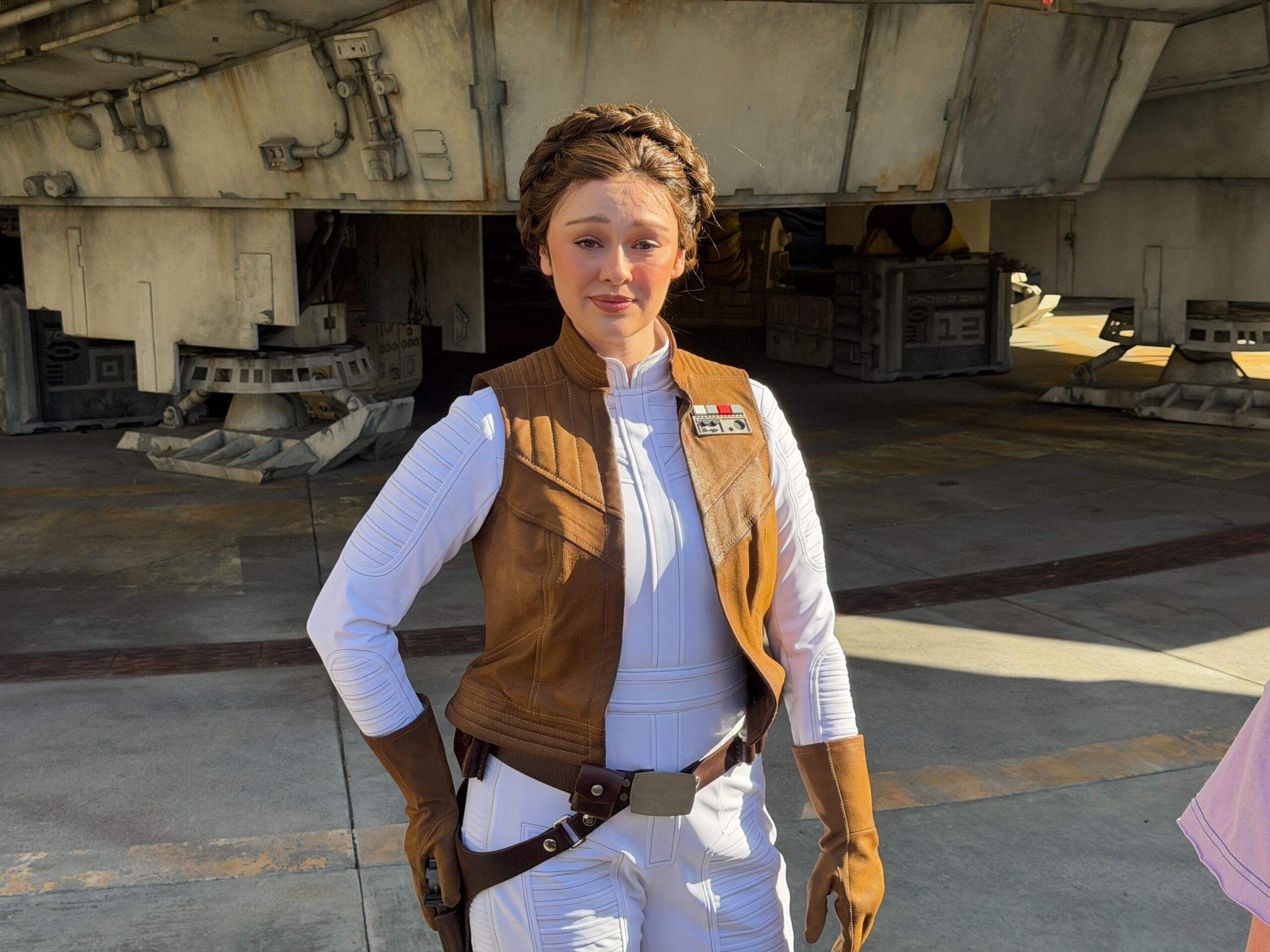 Princess Leia Organa meet and greet in Original Trilogy Area in Star Wars: Galaxy's Edge in Disneyland