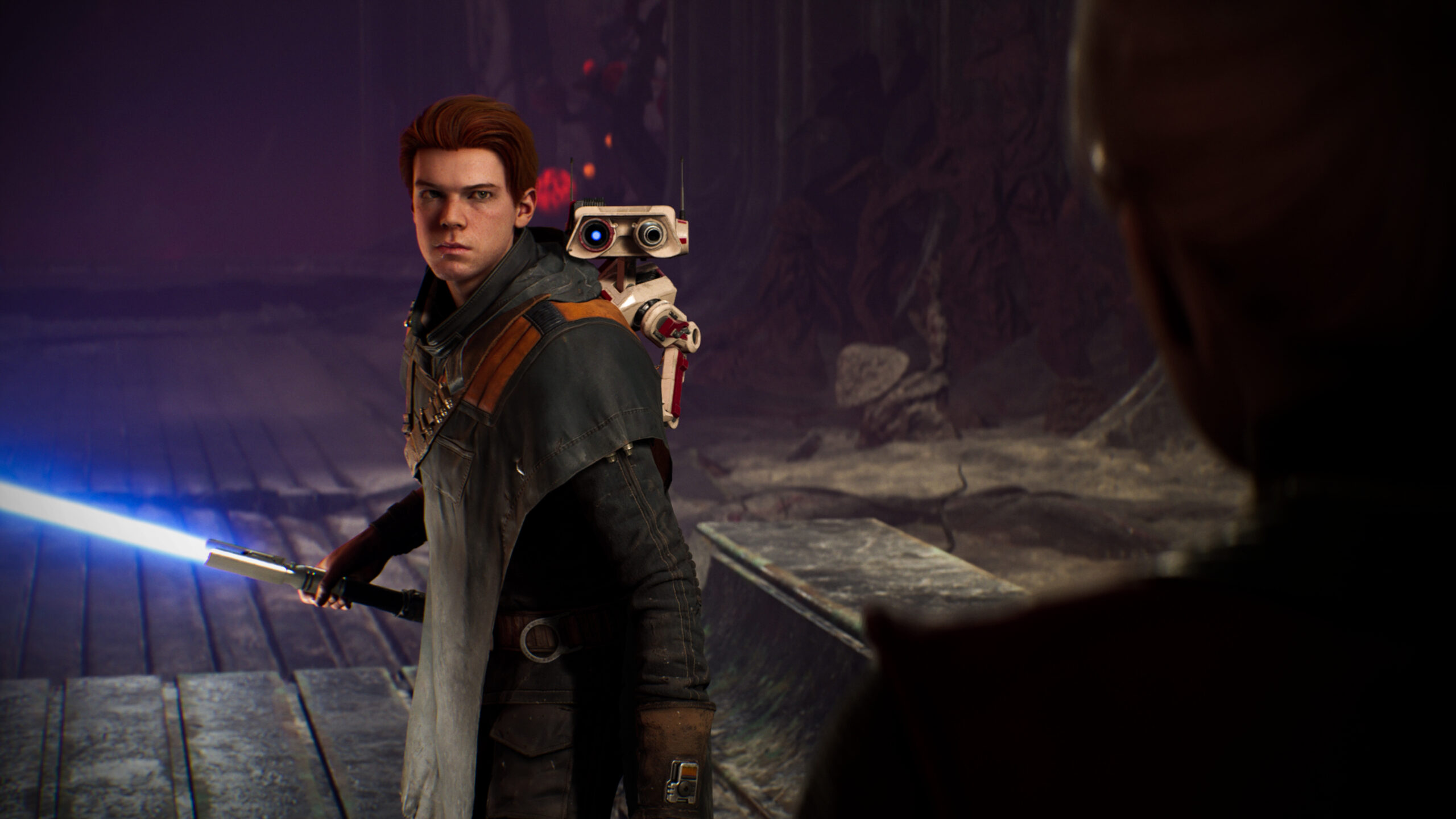 Cal Kestis and BD-1 in Jedi Fallen Order.