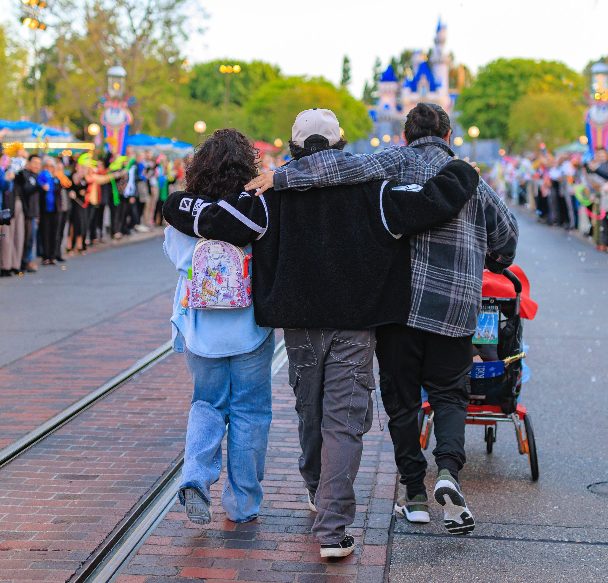 Lilo's family walking down Main Street U.S.A.