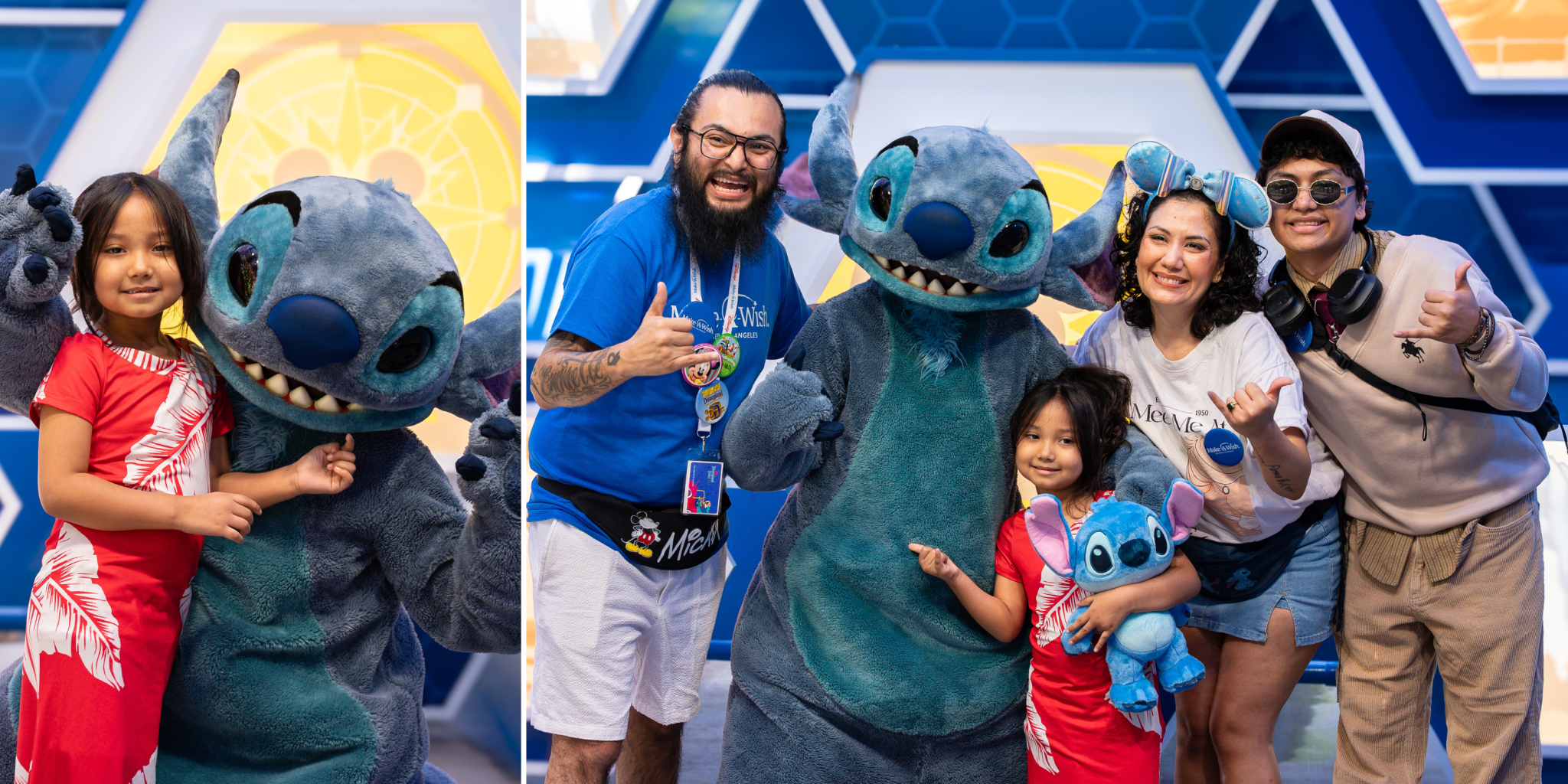 Lilo and her family with Stitch.