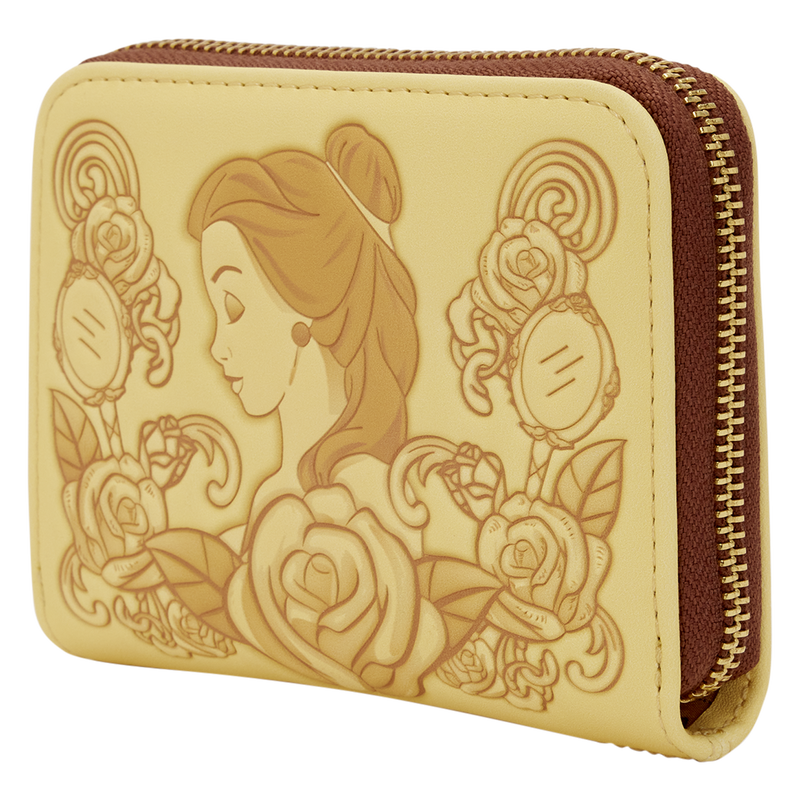 Side of Loungefly Princess Belle Wallet.