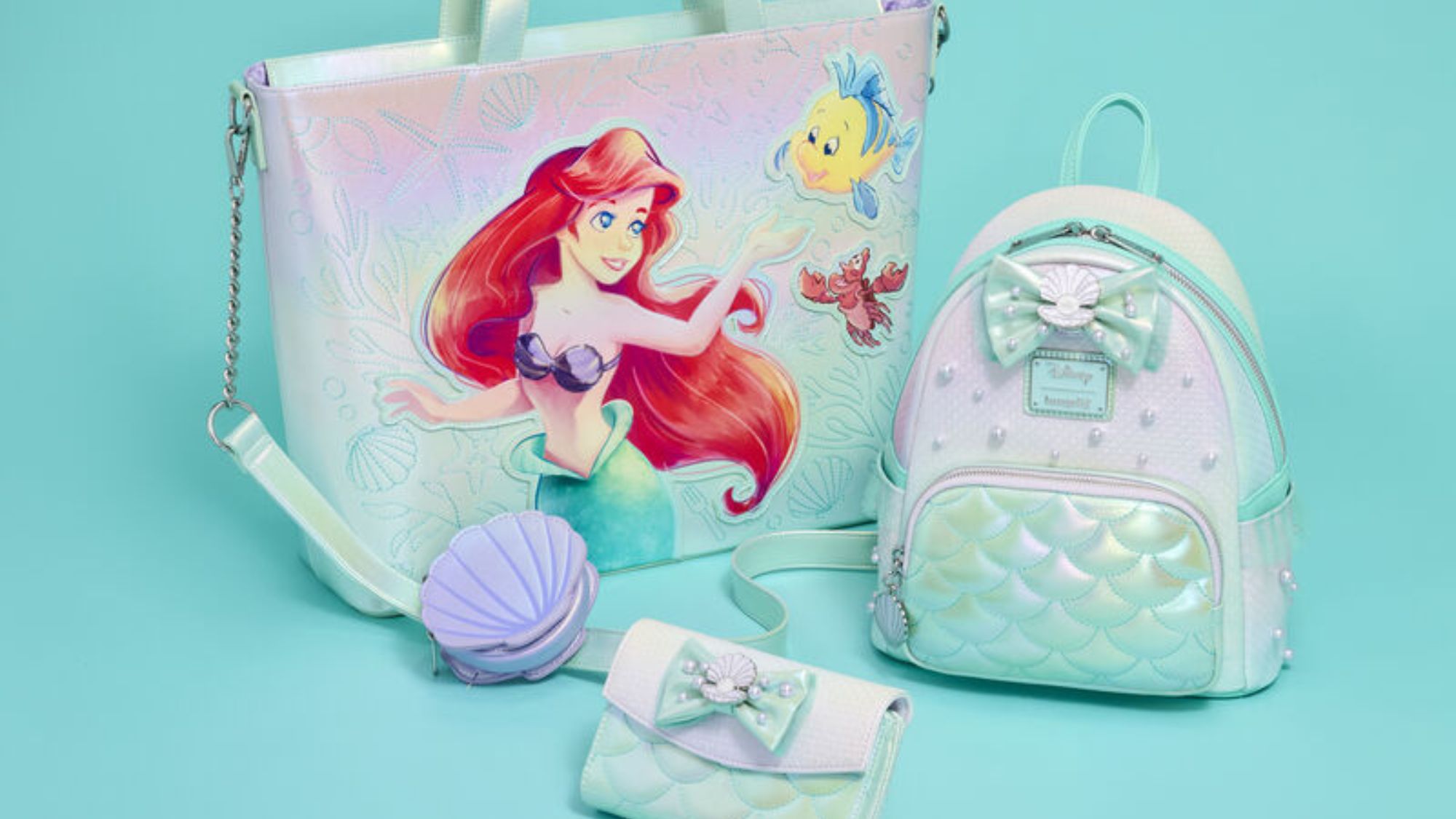 The Little Mermaid Loungefly Collection Including Backpack, Tote, Wallet