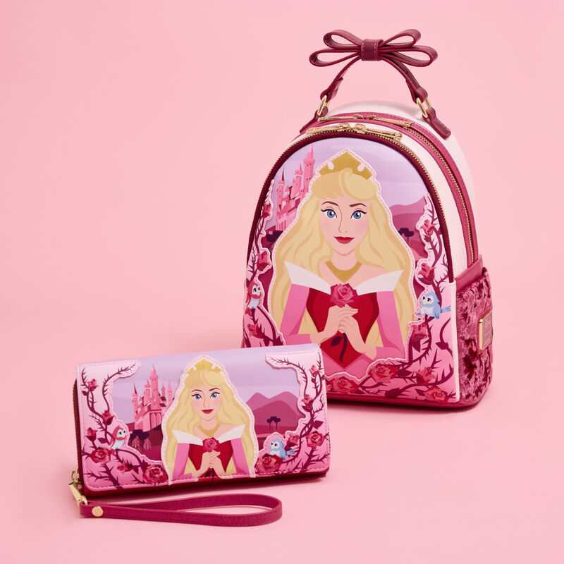 Web Exclusive Loungefly ‘Sleeping Beauty’ Rose Backpack and Wallet Now Available Online