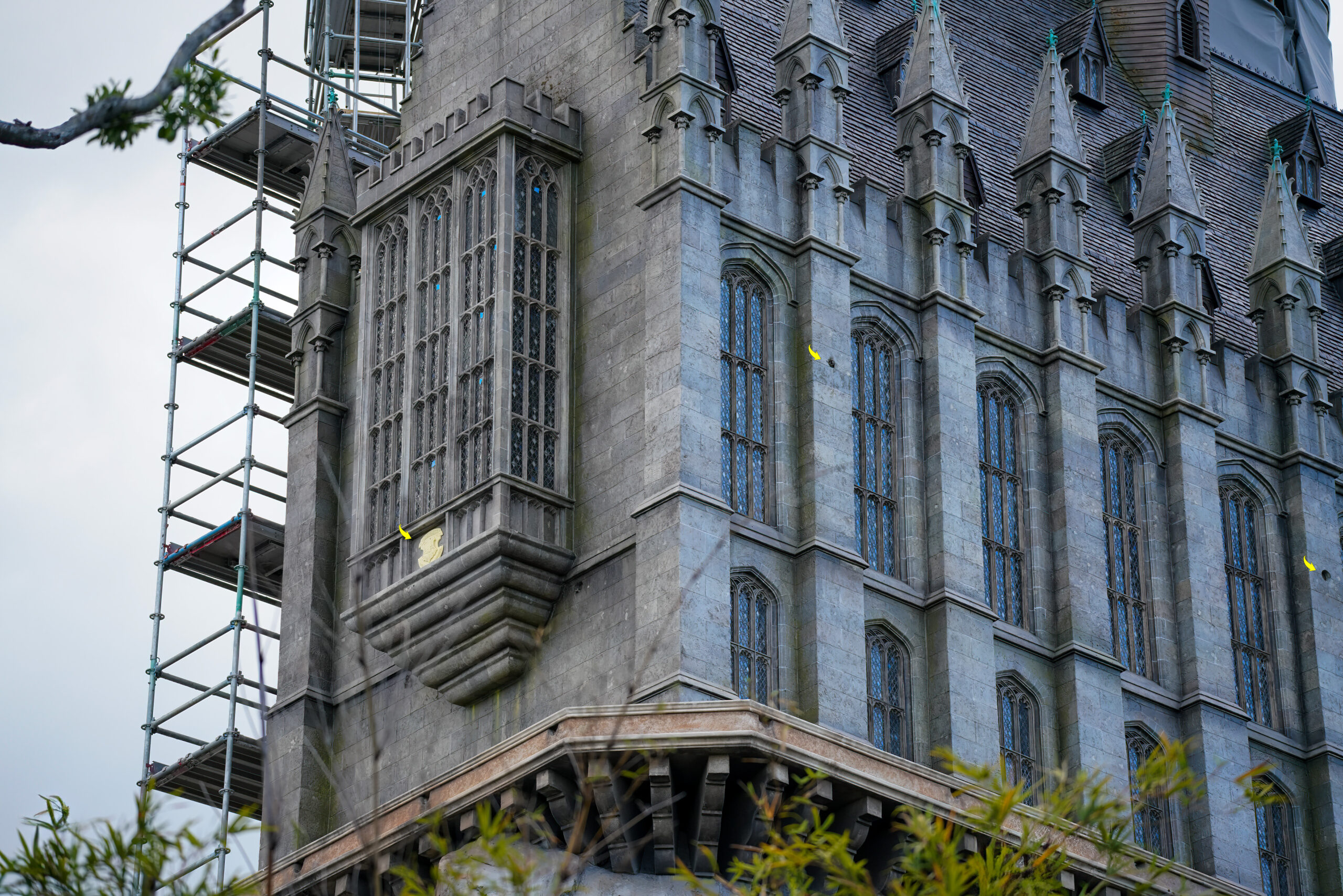 Themed Painting Underway During Hogwarts Castle Refurbishment at Islands of Adventure