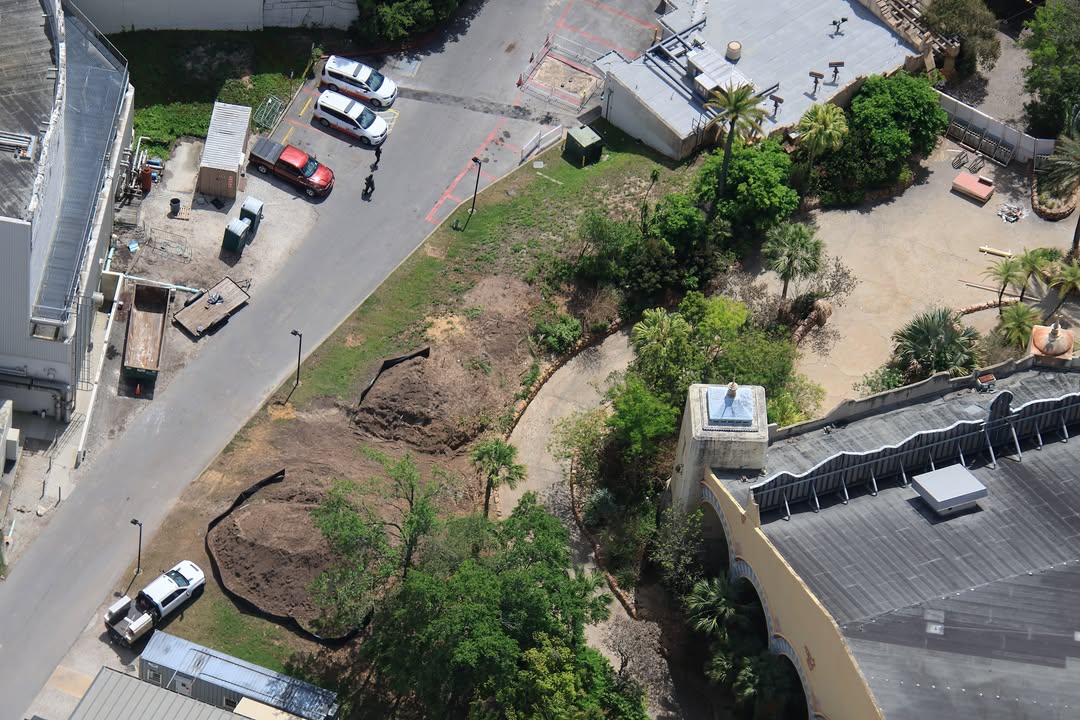 Aerial photographer @bioreconstruct shared views of the Lost Continent land at Universal Islands of Adventure, which will soon go through significant construction as Universal brings new attractions to the park.