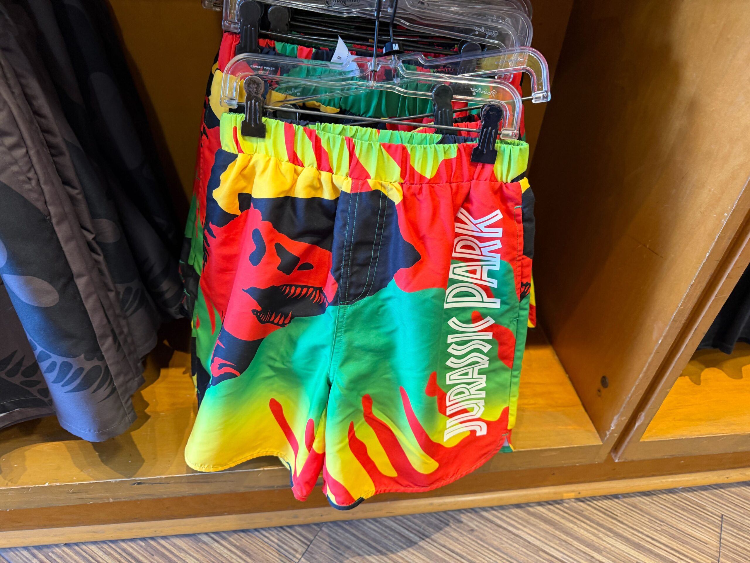 Jurassic Park swim trunks at Universal's Islands of Adventure