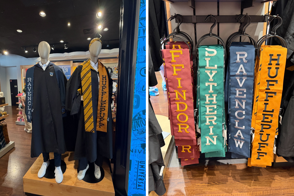 Harry Potter Hogwarts house stoles now available at Universal Studios Florida.