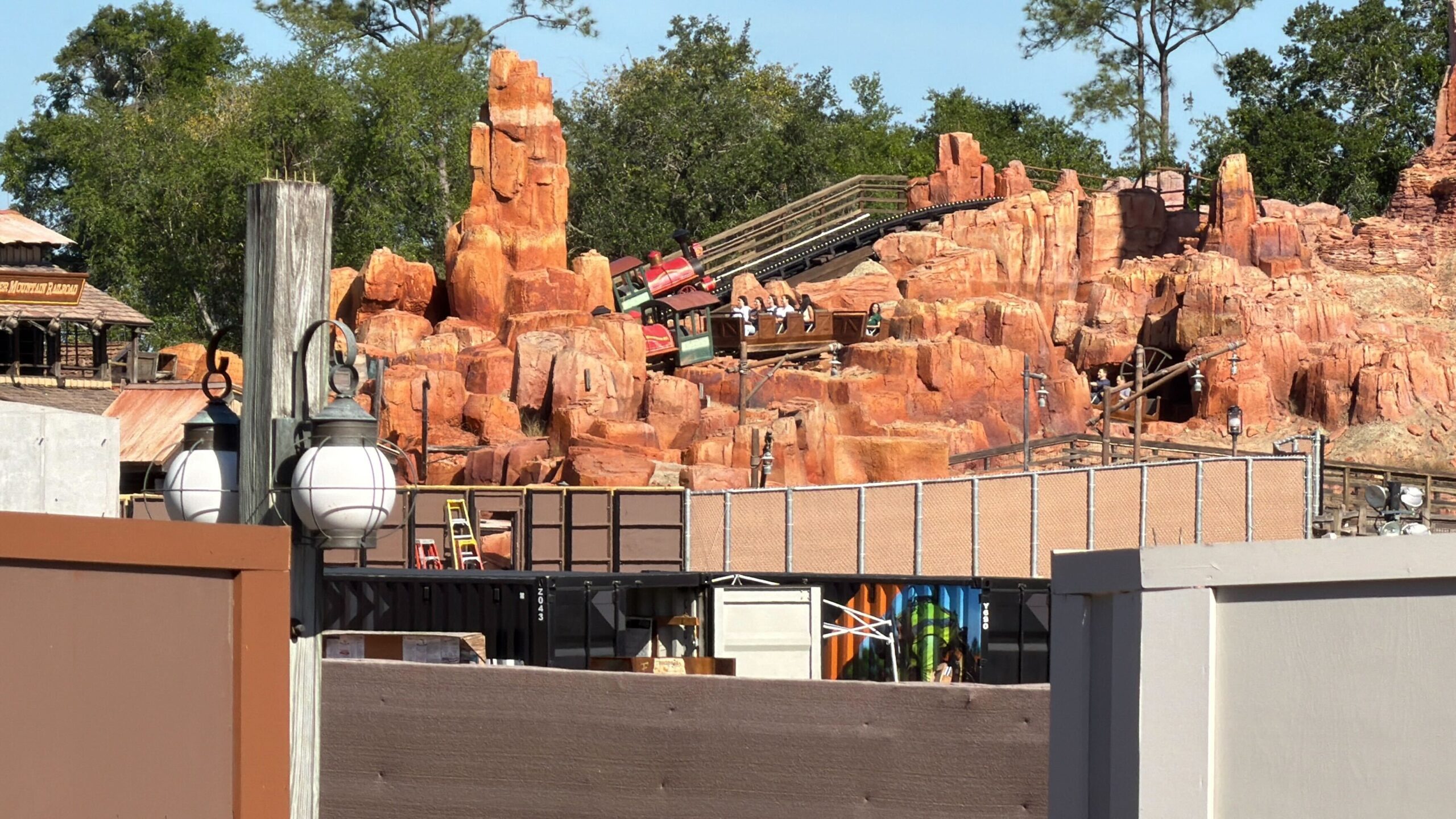 We spotted cast members riding Big Thunder Mountain Railroad at Magic Kingdom on Thursday morning, April 16.