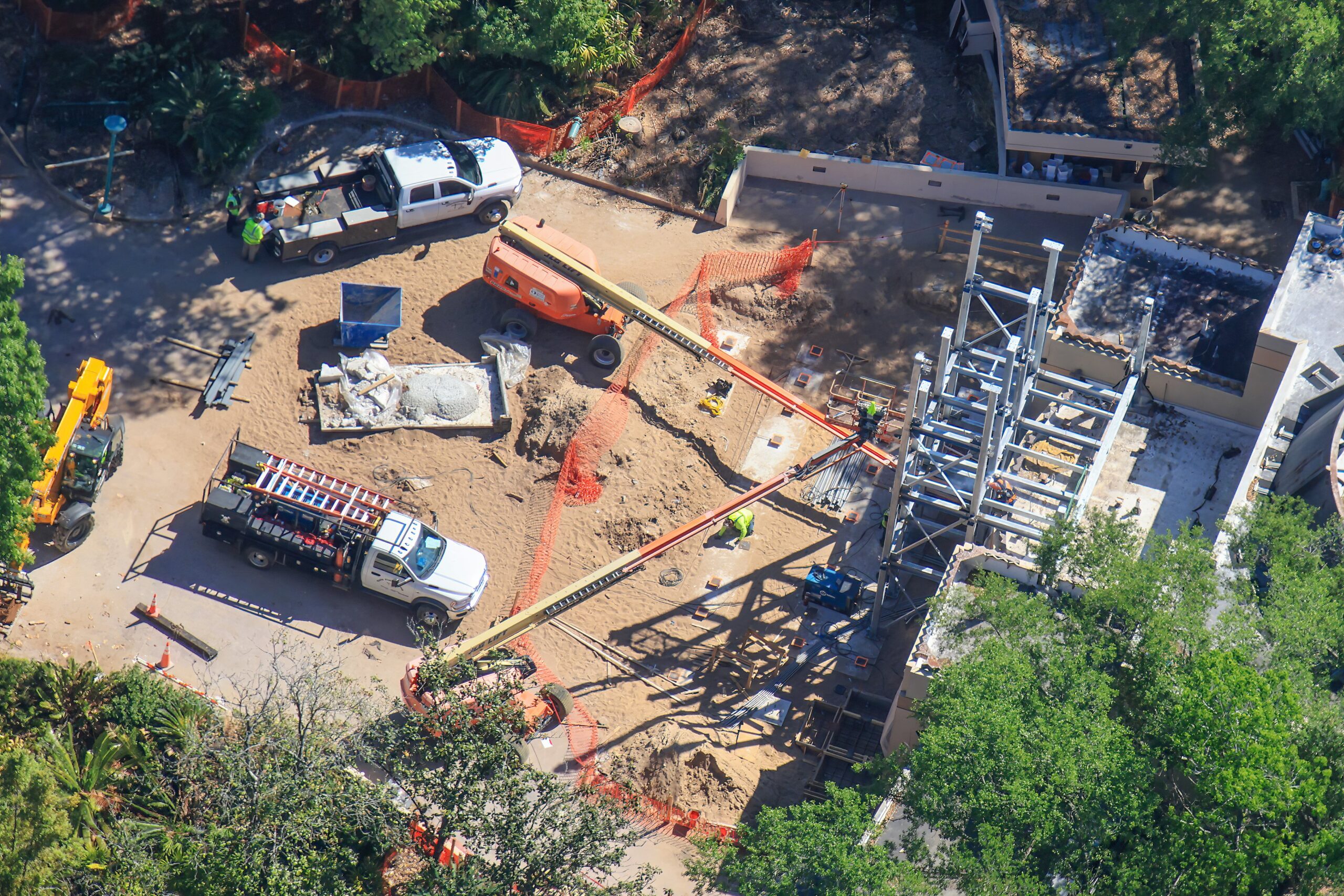 Frame Installed for Maya Temple Facade of New Indiana Jones Ride in Disney's Animal Kingdom