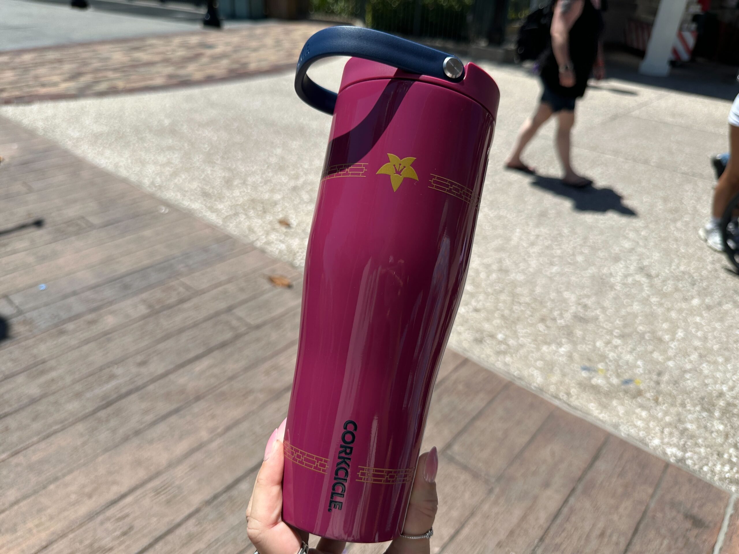 Back of Corkcicle Mulan Go Cup XL.