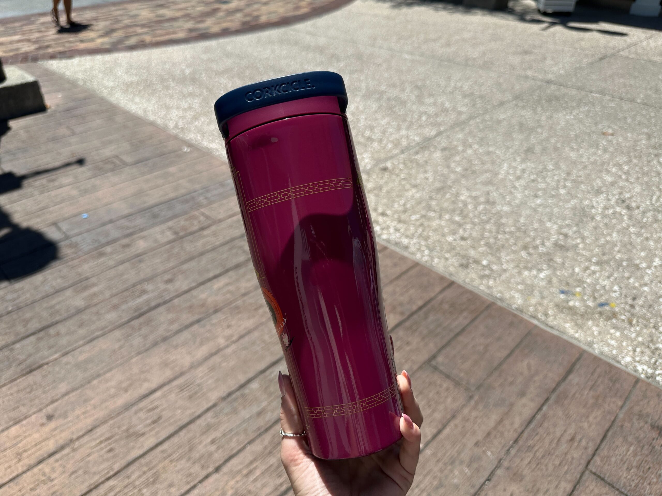 Side of Corkcicle Mulan Go Cup XL.