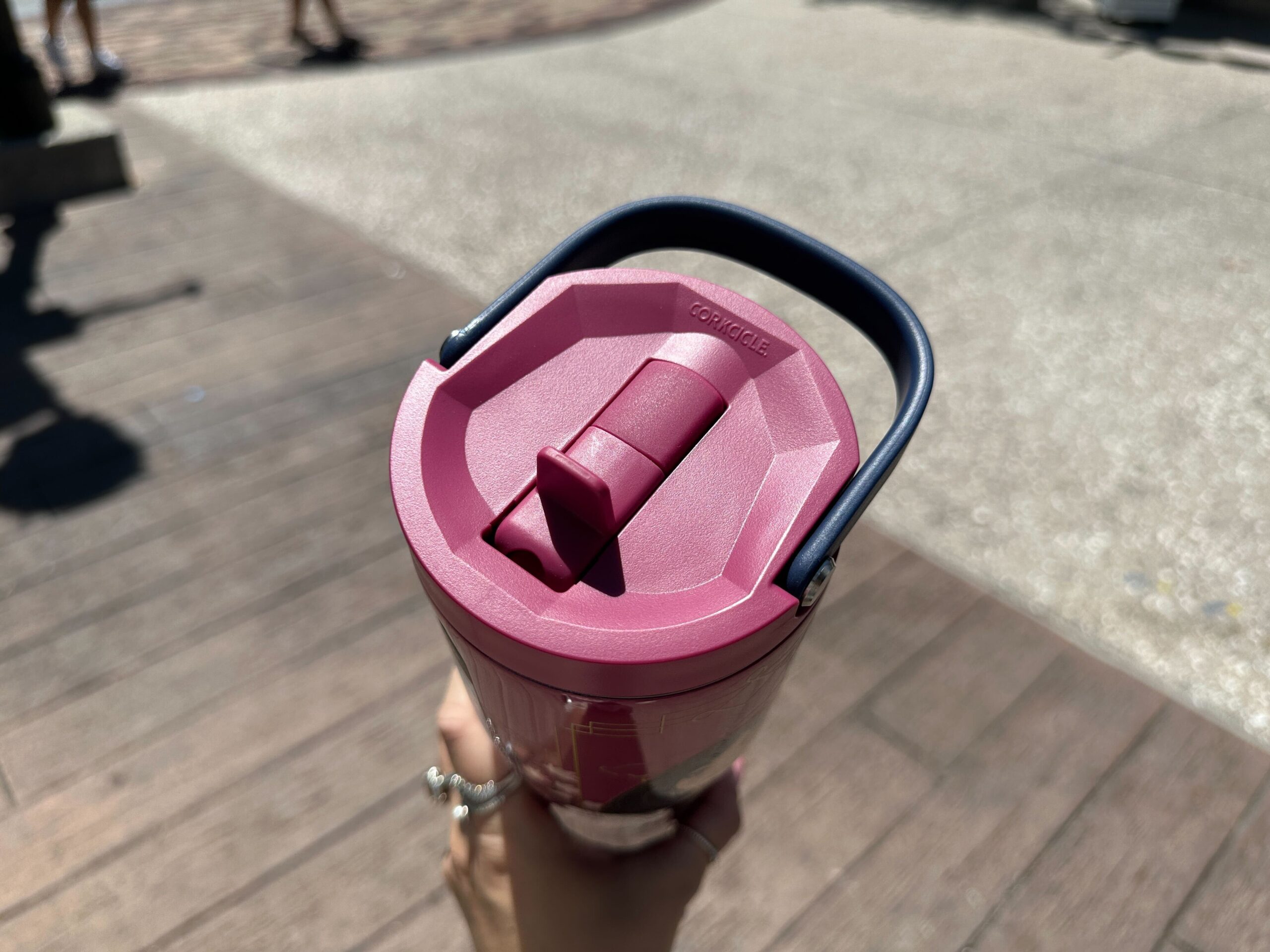 Top of Corkcicle Mulan Go Cup XL.