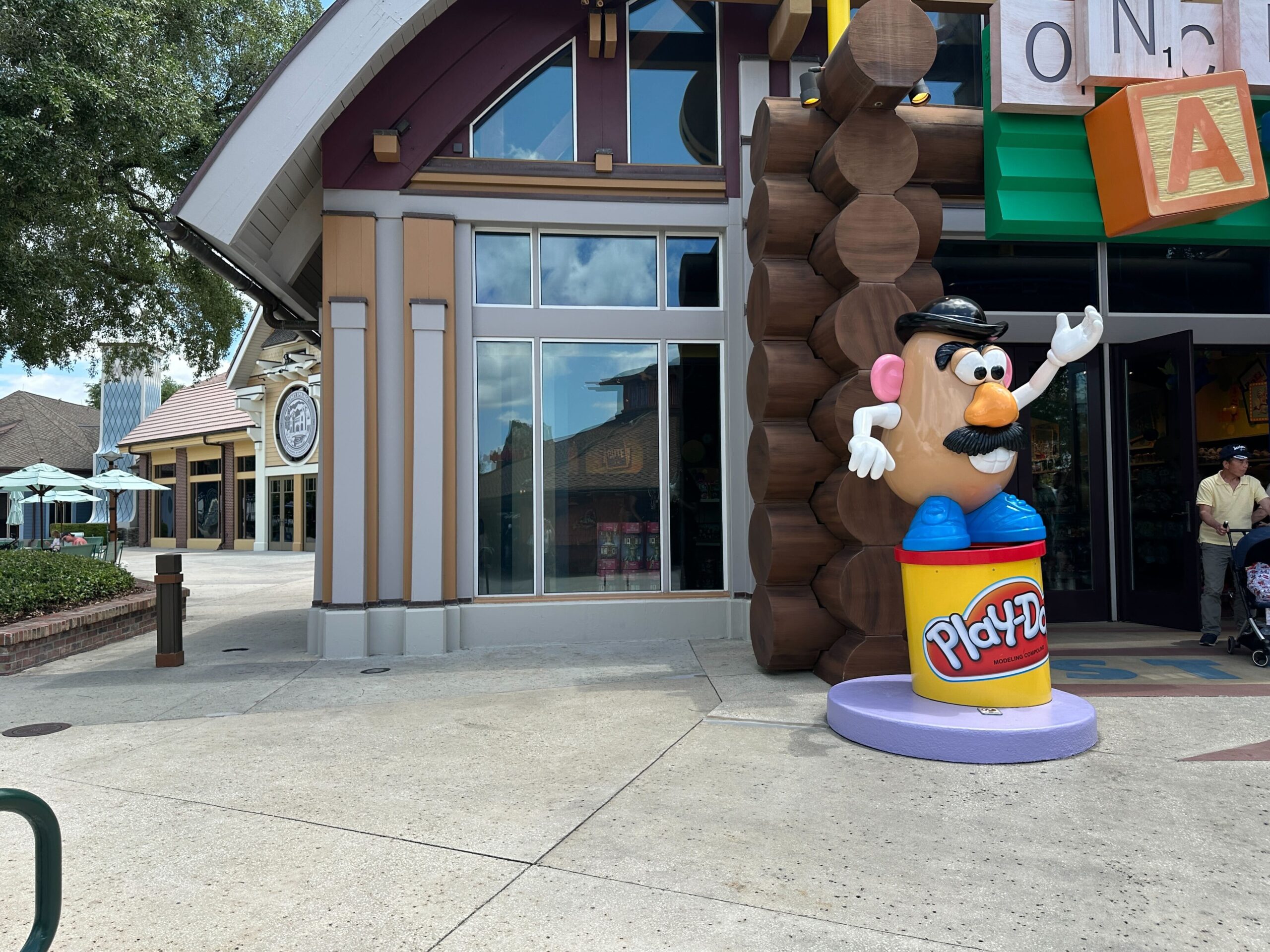 Princess doll box photo op removed outside of Once Upon a Toy.