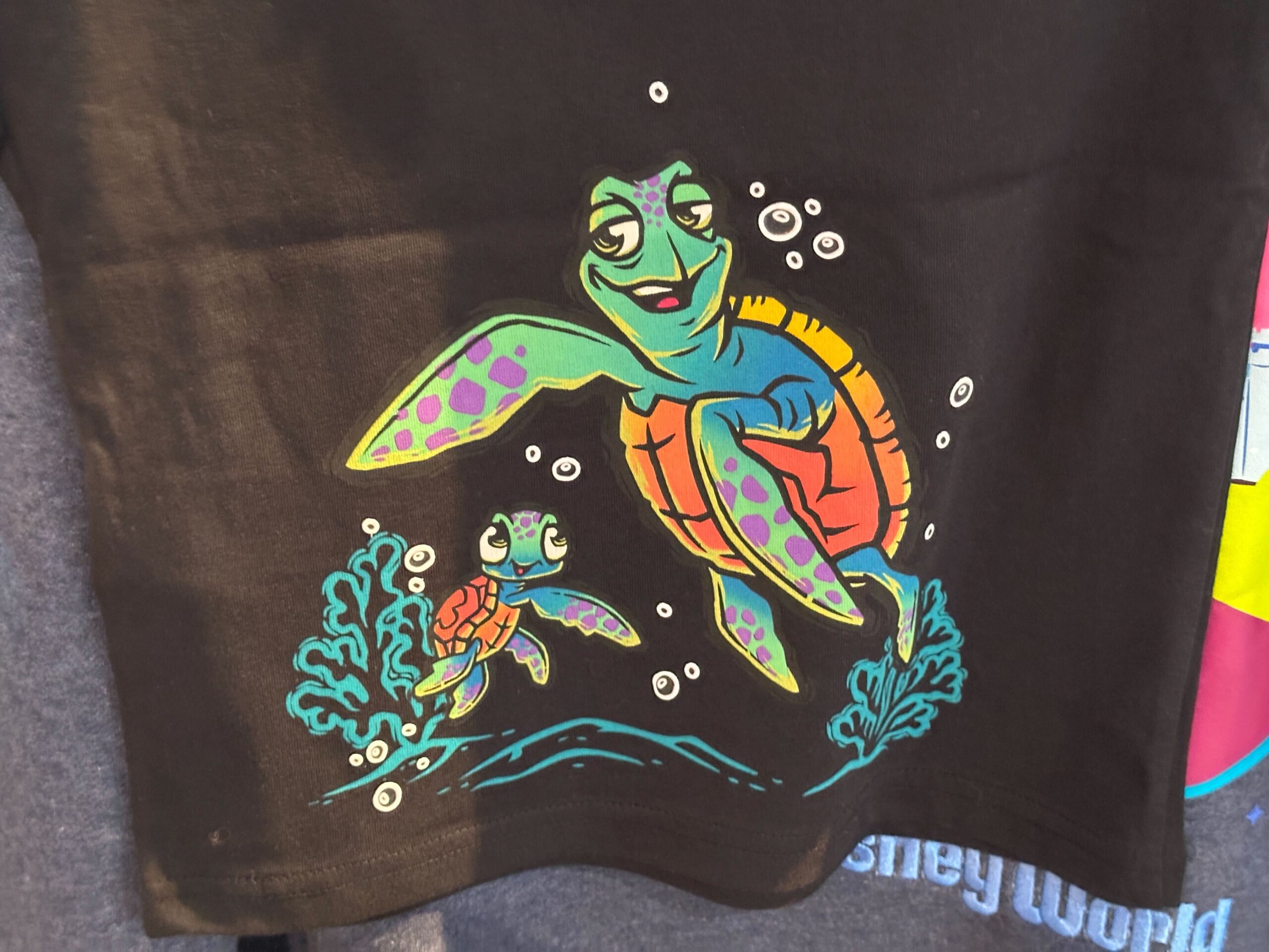 Bottom back of the Finding Nemo youth t-shirt.